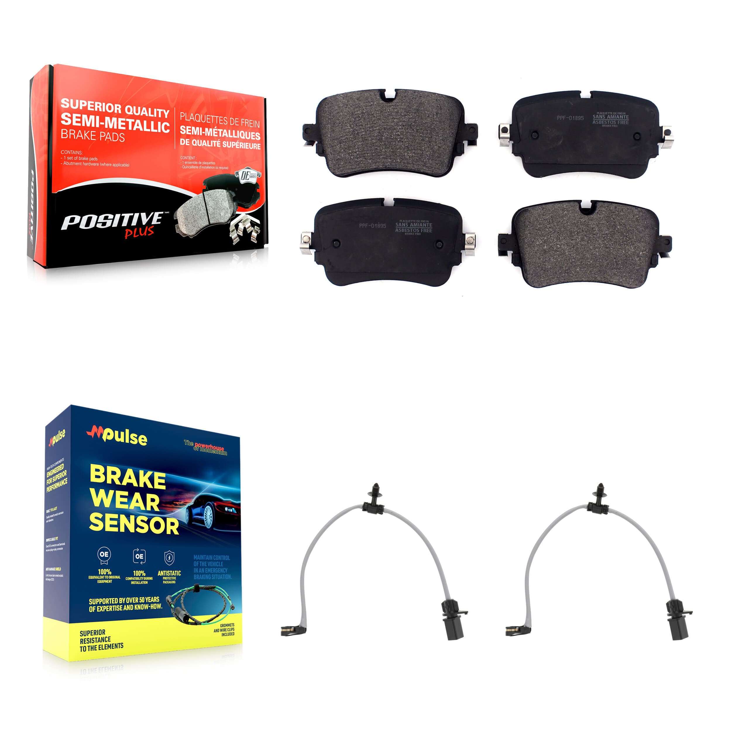 Positive Plus - KPW-101630 - Rear Disc Brake Pad Kits image 1