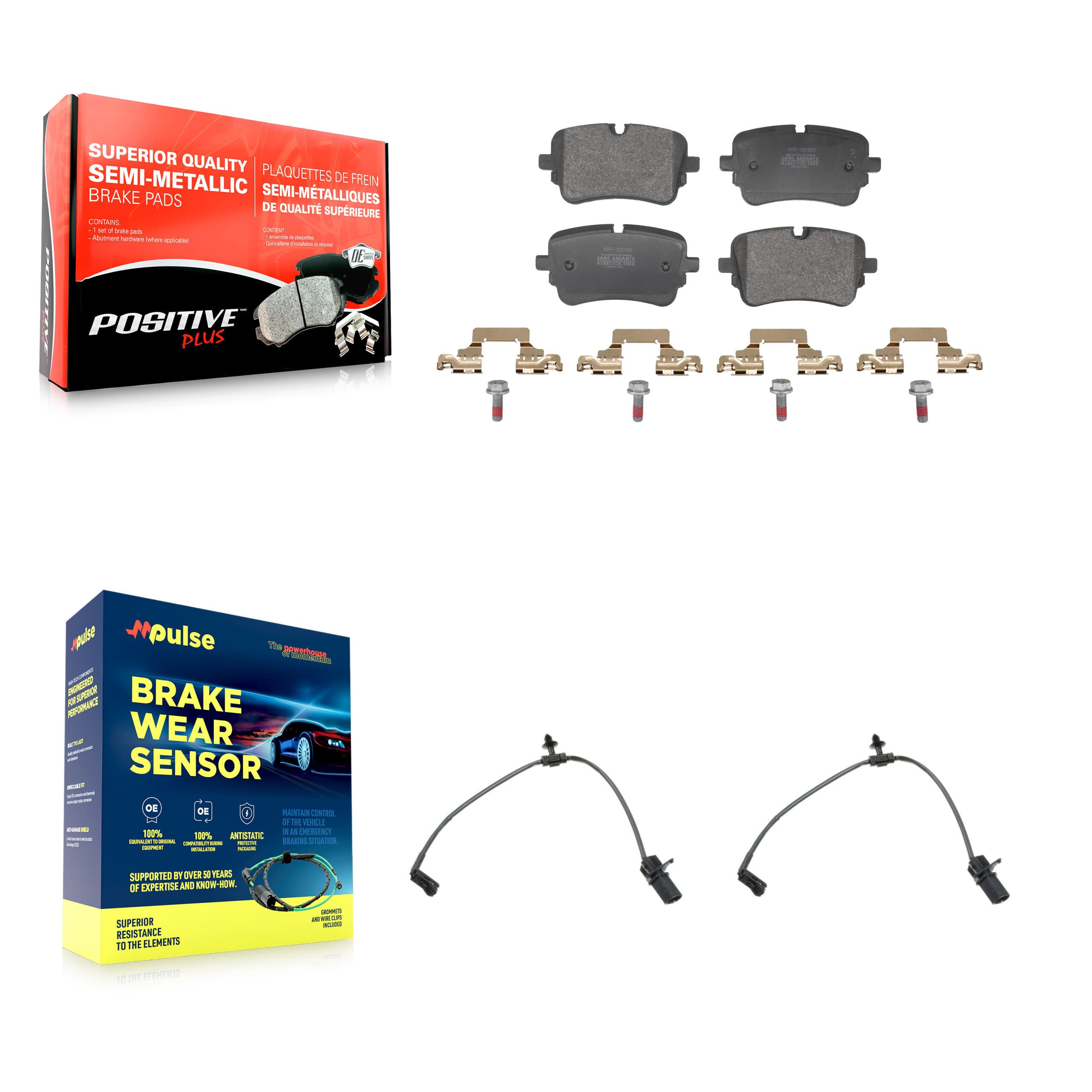 Positive Plus - KPW-101635 - Rear Disc Brake Pad Kits image 1