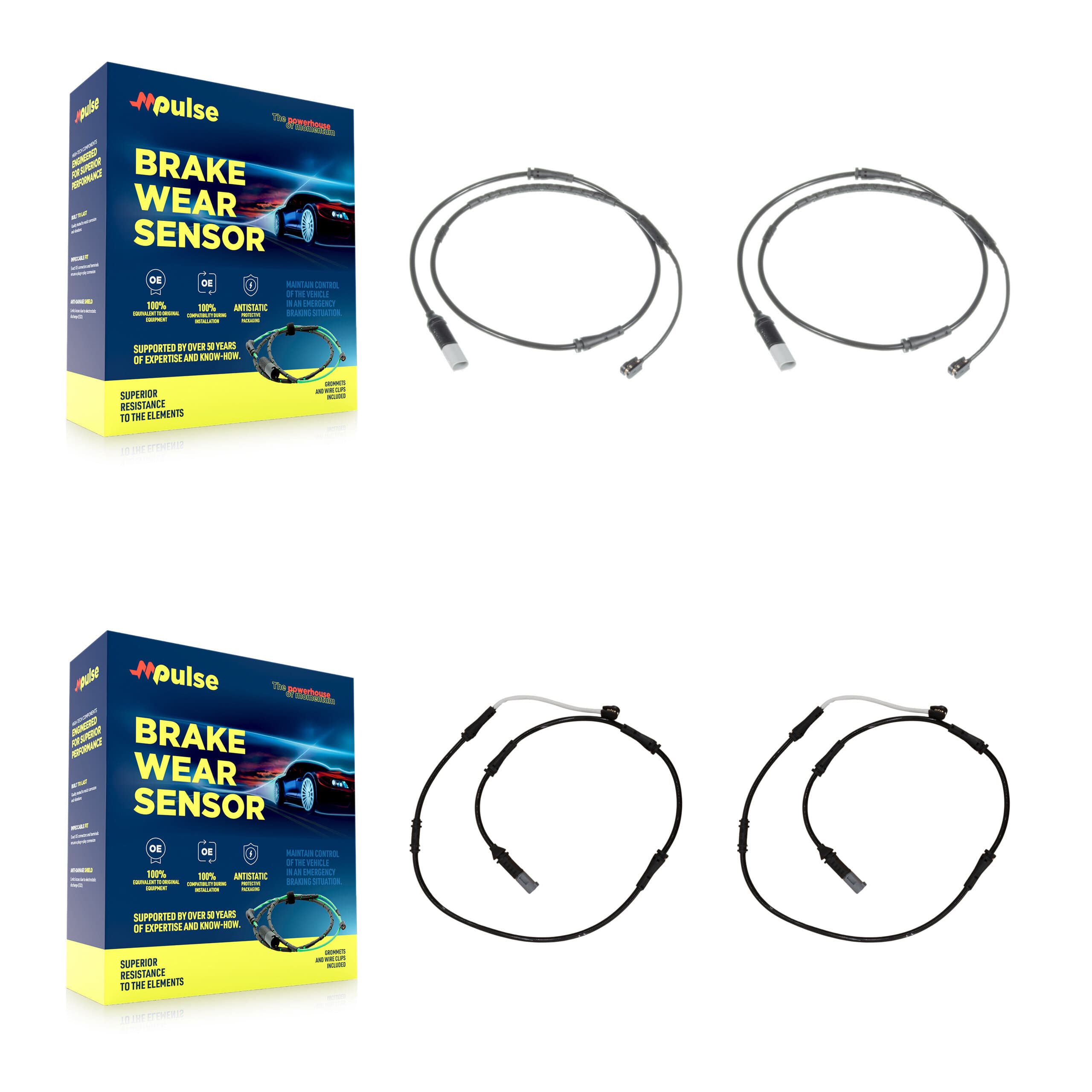 Mpulse - KSE-100120 - Front and Rear Disc Brake Pad Wear Sensor Kits image 1