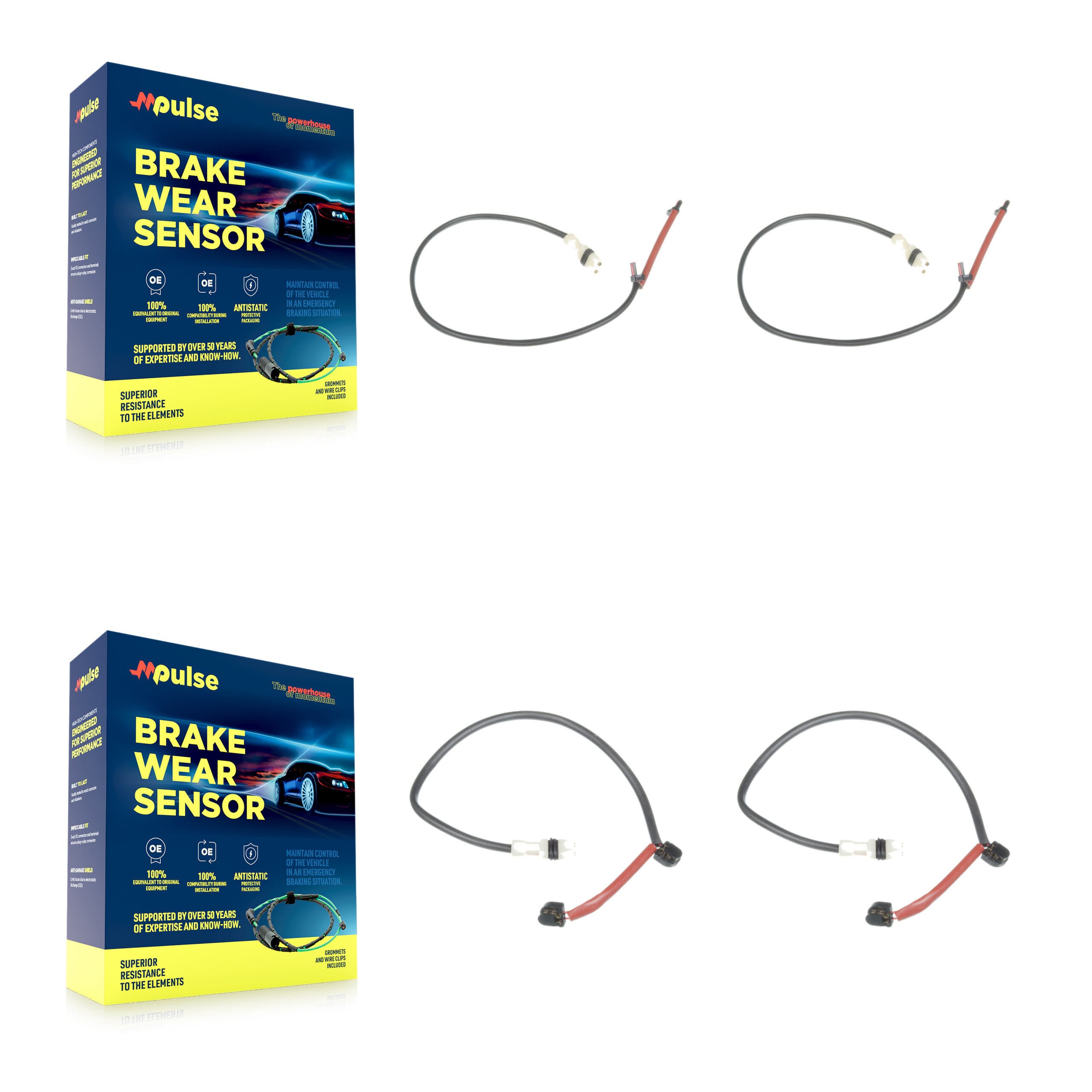 Mpulse - KSE-100152 - Front and Rear Disc Brake Pad Wear Sensor Kits image 1