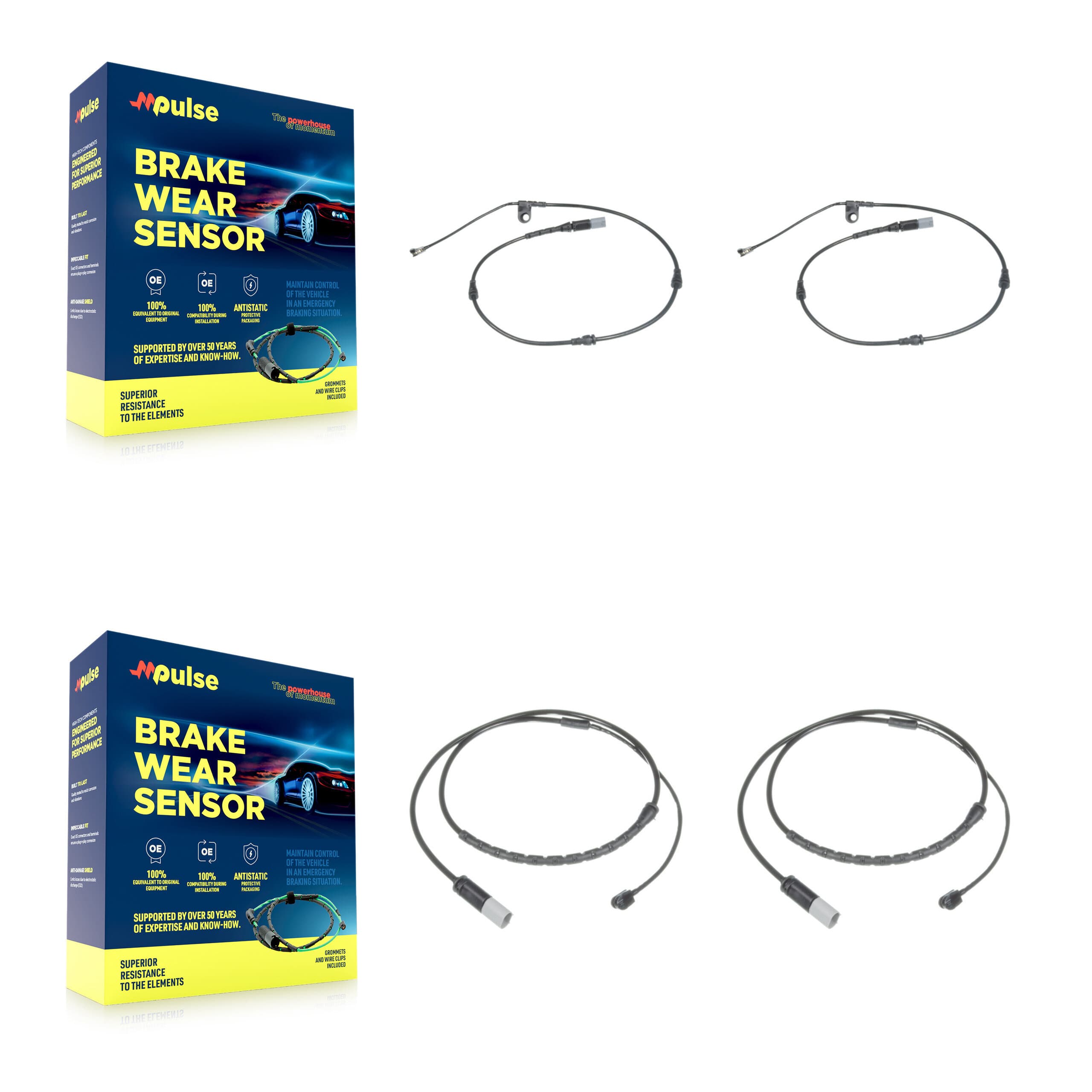 Mpulse - KSE-100191 - Front and Rear Disc Brake Pad Wear Sensor Kits image 1