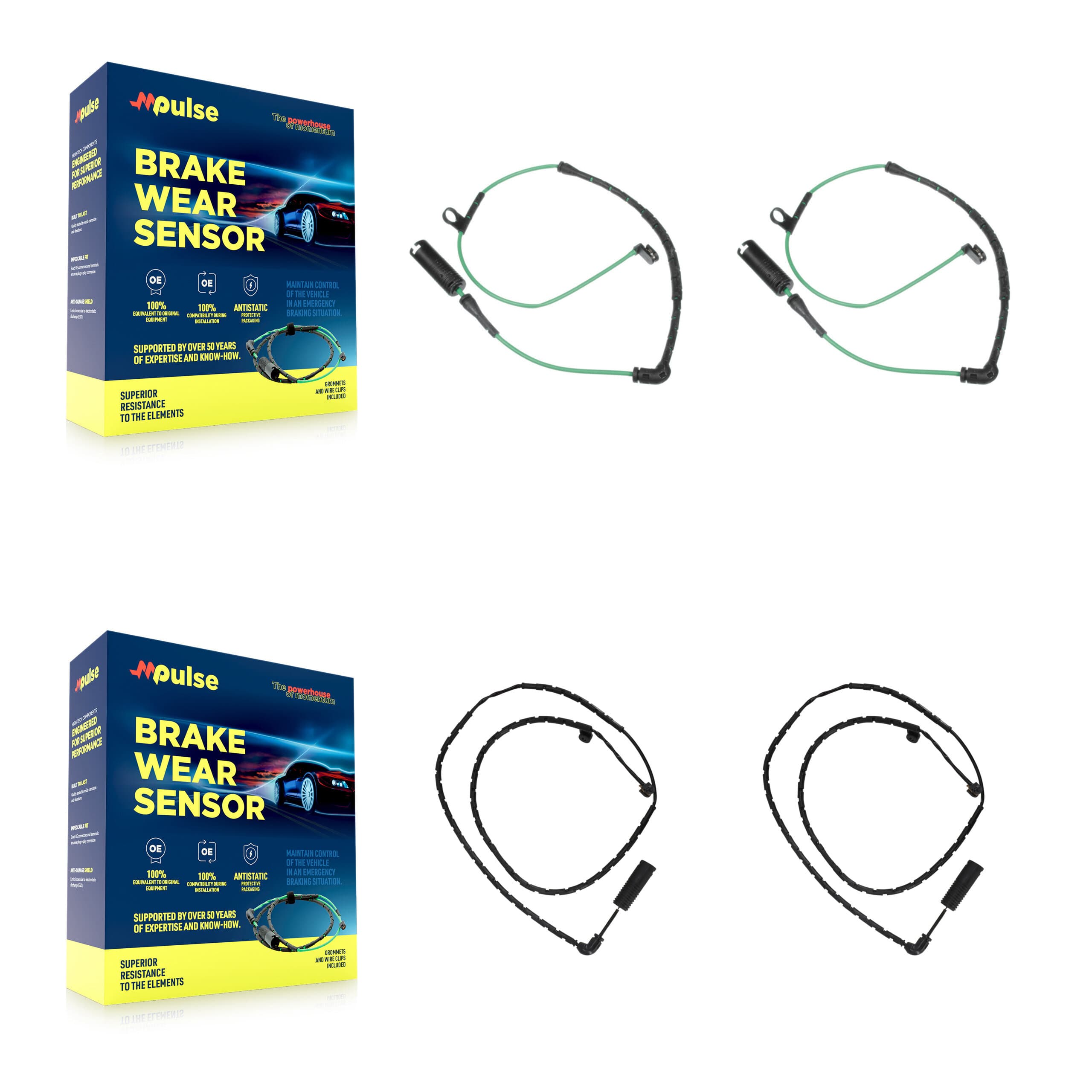 Mpulse - KSE-100224 - Front and Rear Disc Brake Pad Wear Sensor Kits image 1