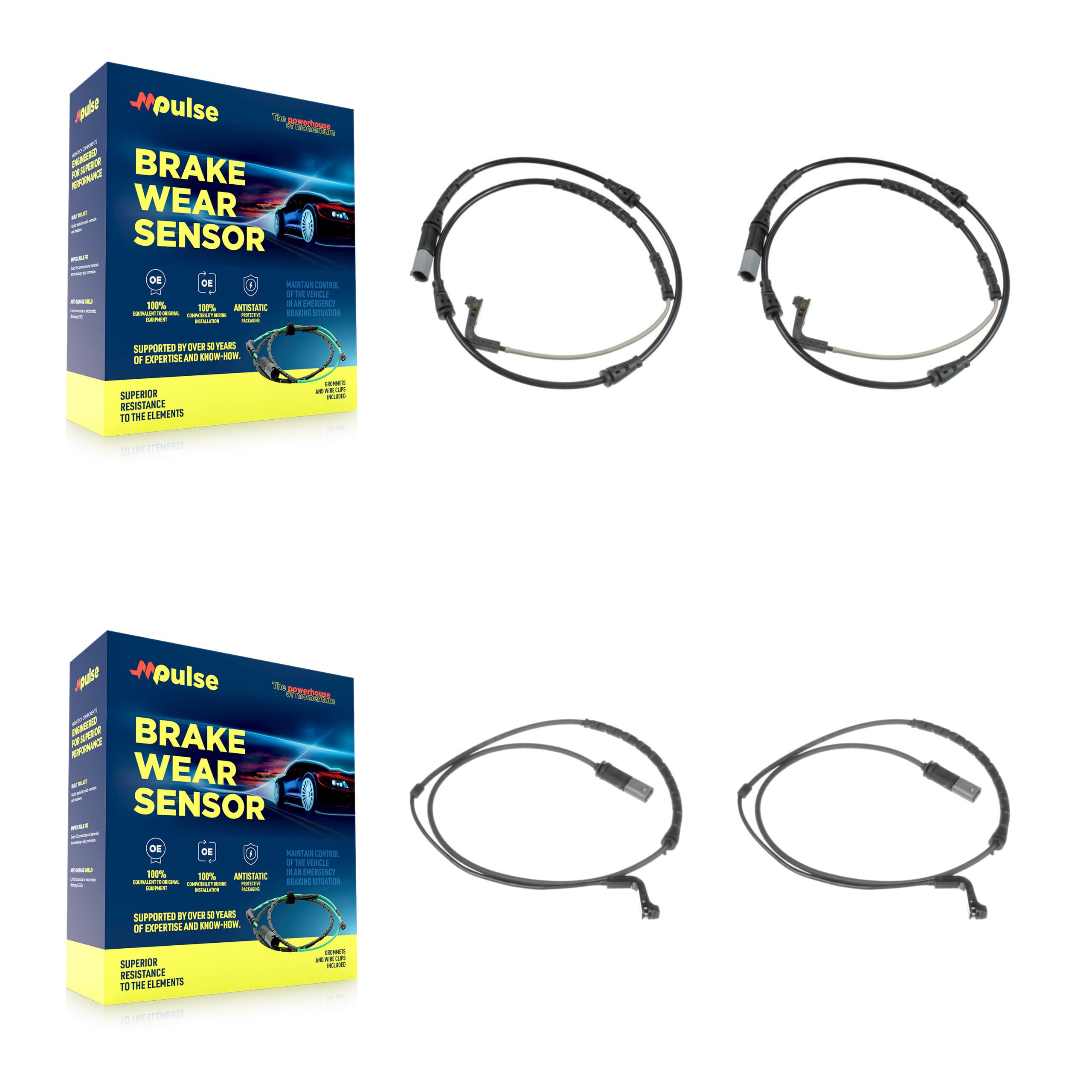 Mpulse - KSE-100452 - Front and Rear Disc Brake Pad Wear Sensor Kits image 1