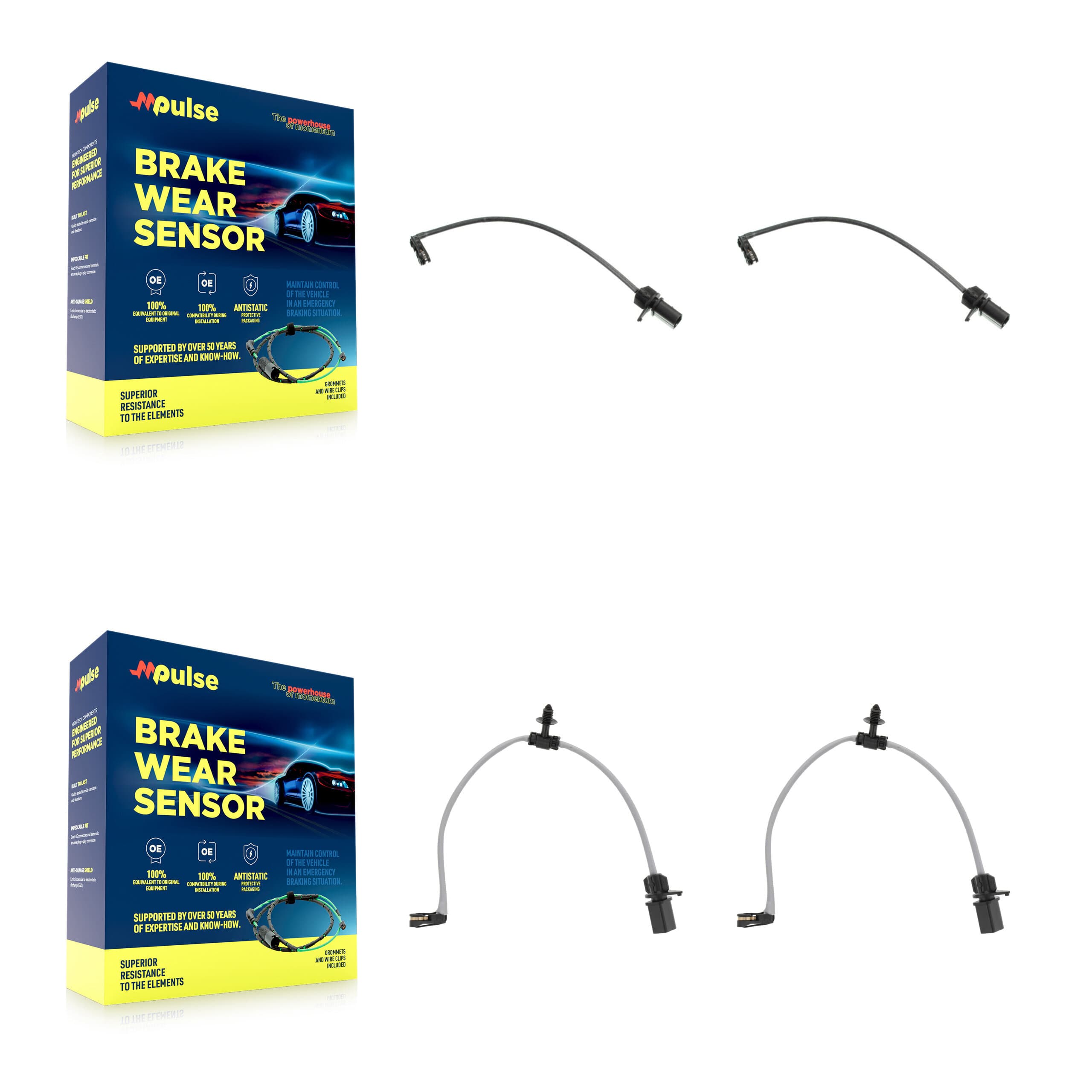 Mpulse - KSE-100482 - Front and Rear Disc Brake Pad Wear Sensor Kits image 1