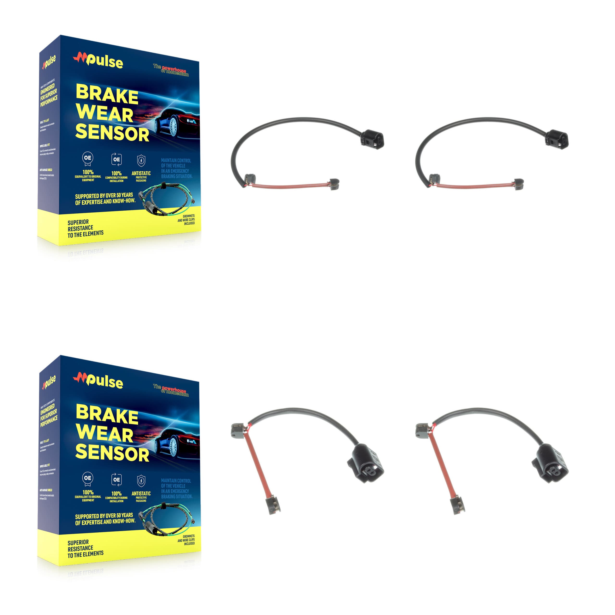 Mpulse - KSE-100486 - Front and Rear Disc Brake Pad Wear Sensor Kits image 1