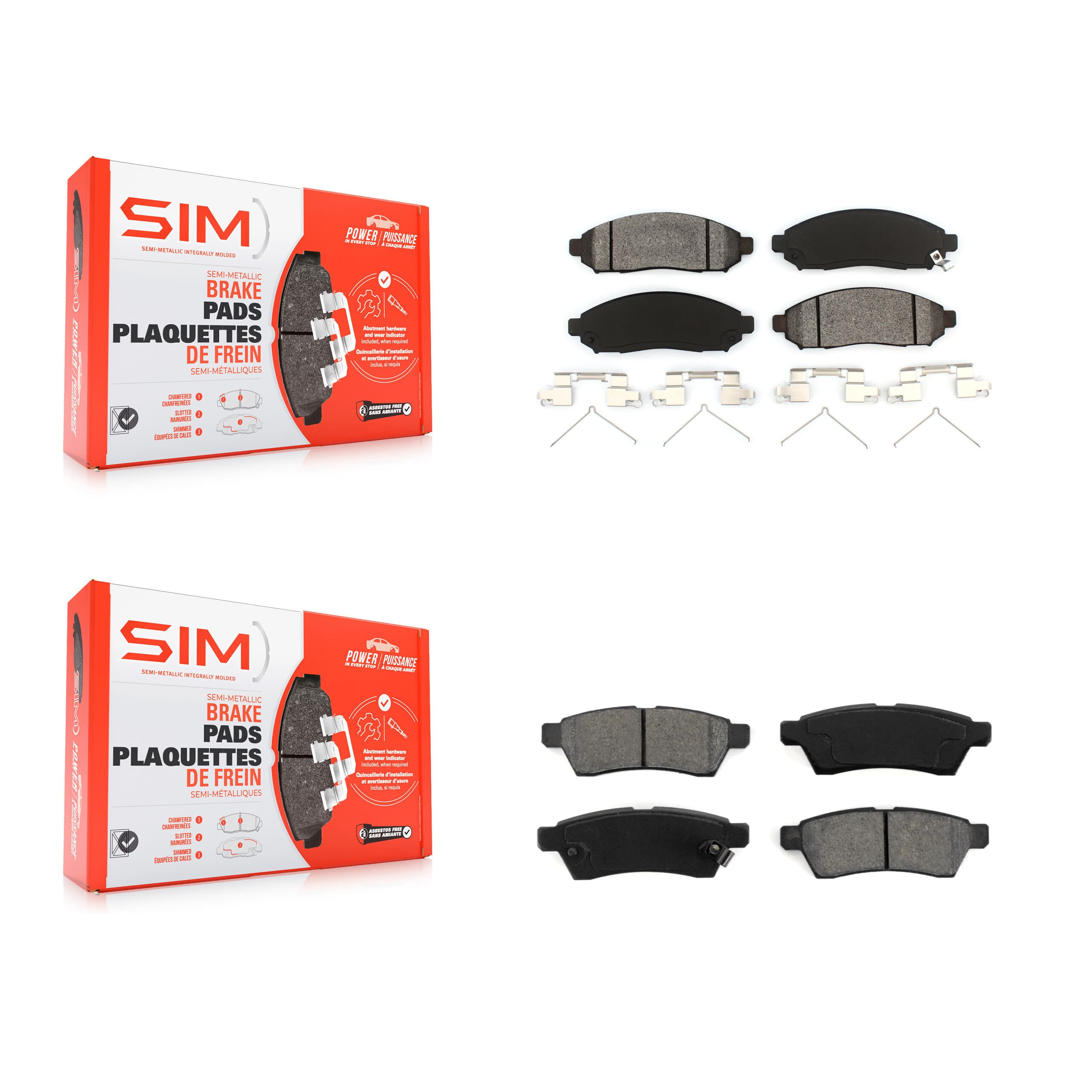 SIM - KSM-100053 - Front and Rear Disc Brake Pad Kits image 1