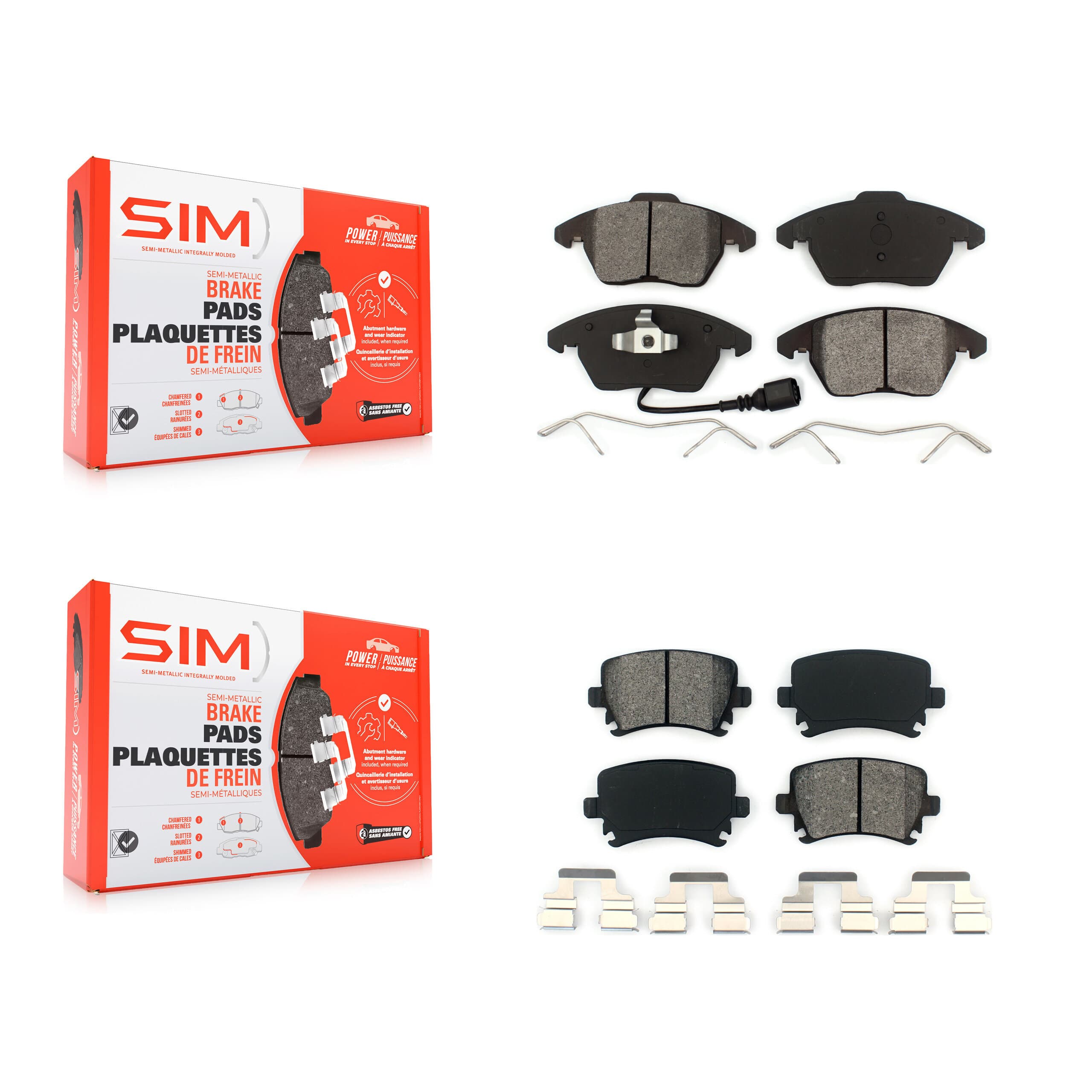 SIM - KSM-100056 - Front and Rear Disc Brake Pad Kits image 1