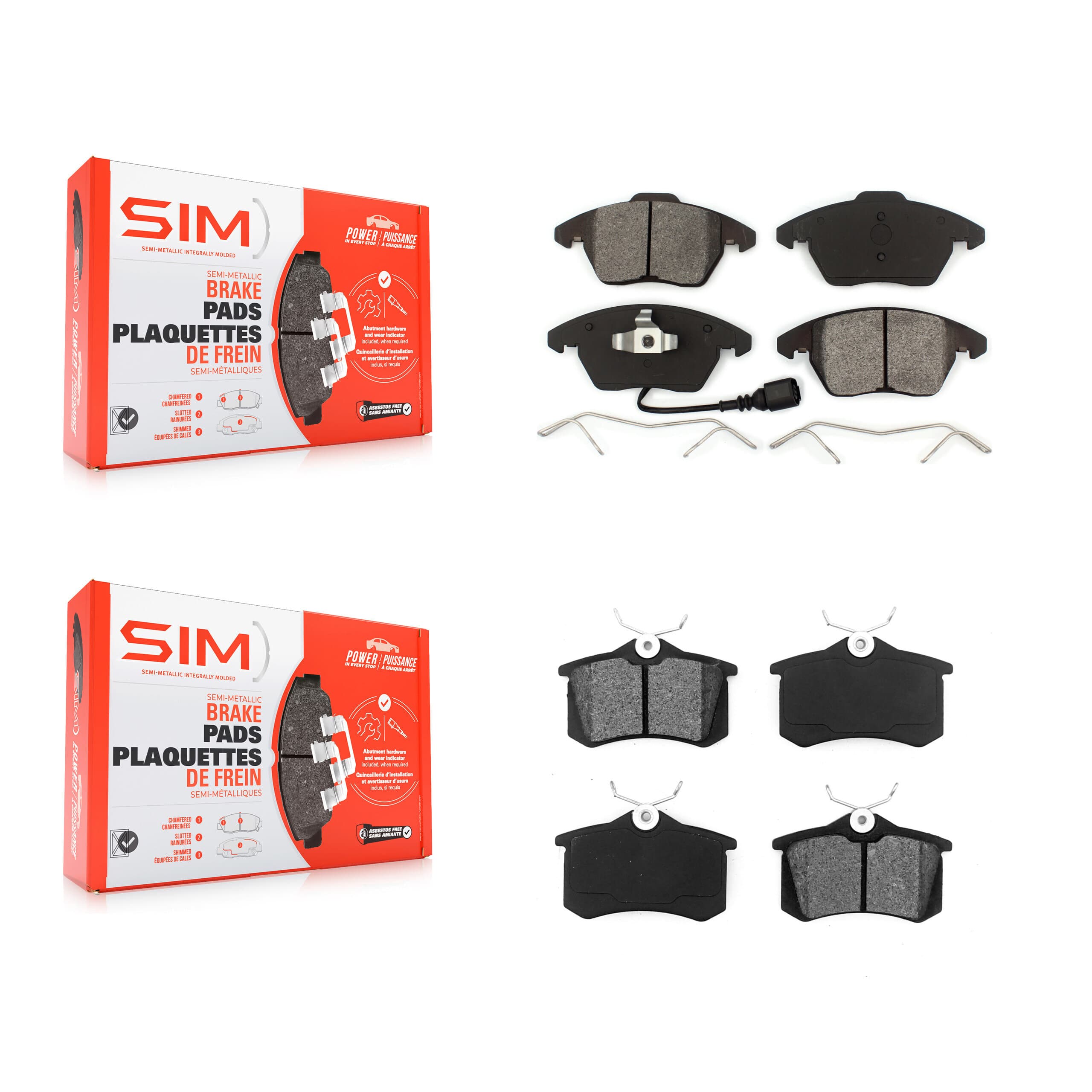 SIM - KSM-100058 - Front and Rear Disc Brake Pad Kits image 1