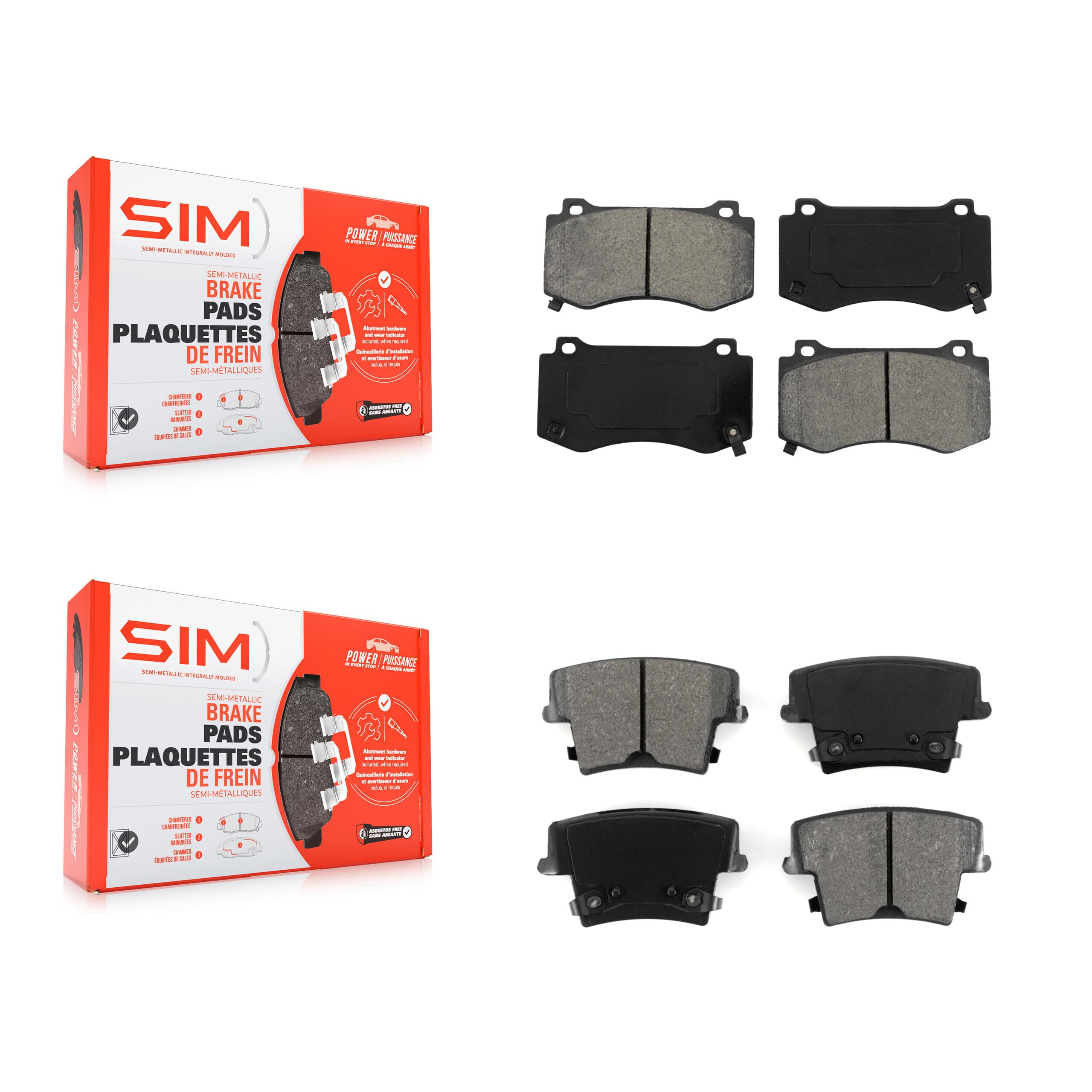 SIM - KSM-100064 - Front and Rear Disc Brake Pad Kits image 1