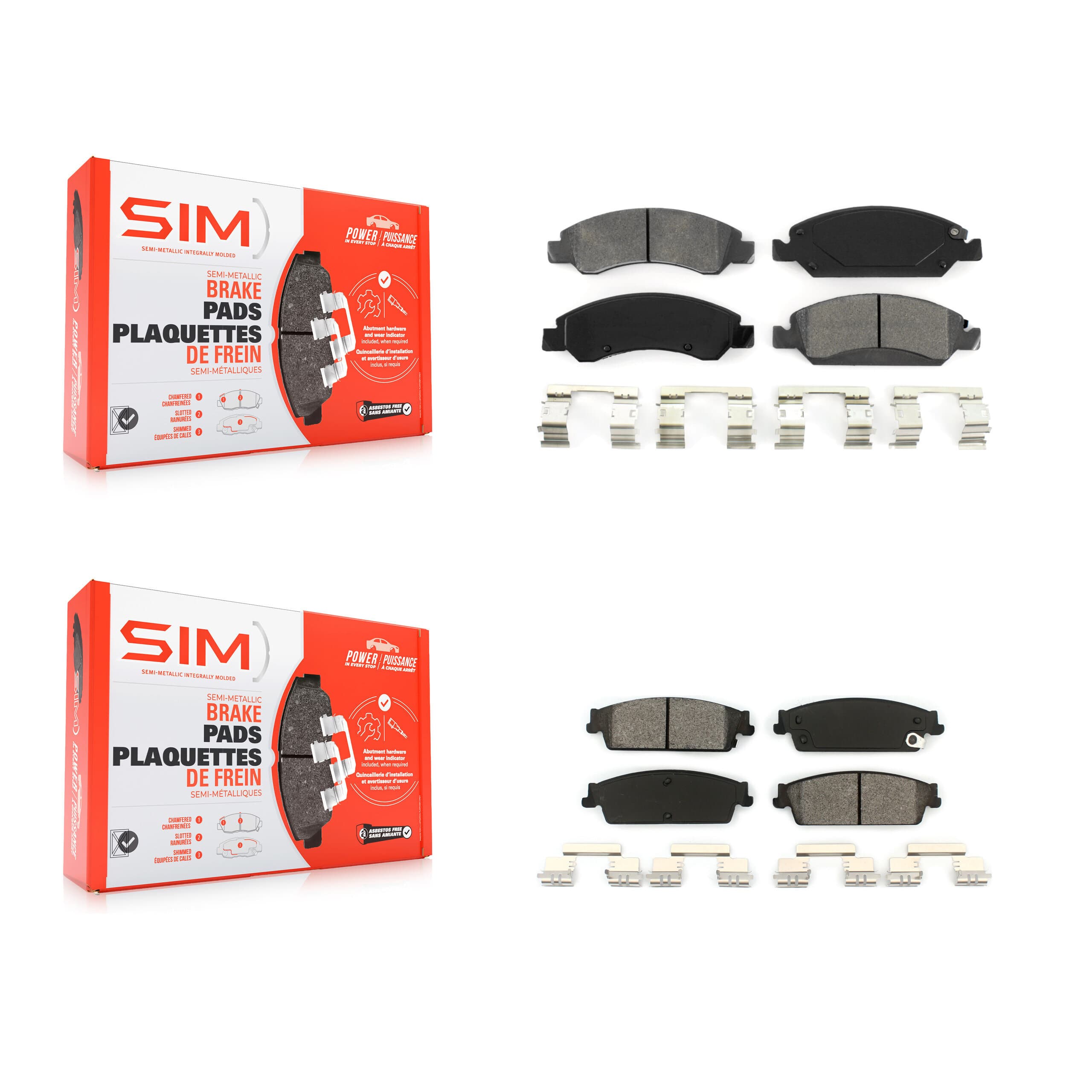 SIM - KSM-100133 - Front and Rear Disc Brake Pad Kits image 1