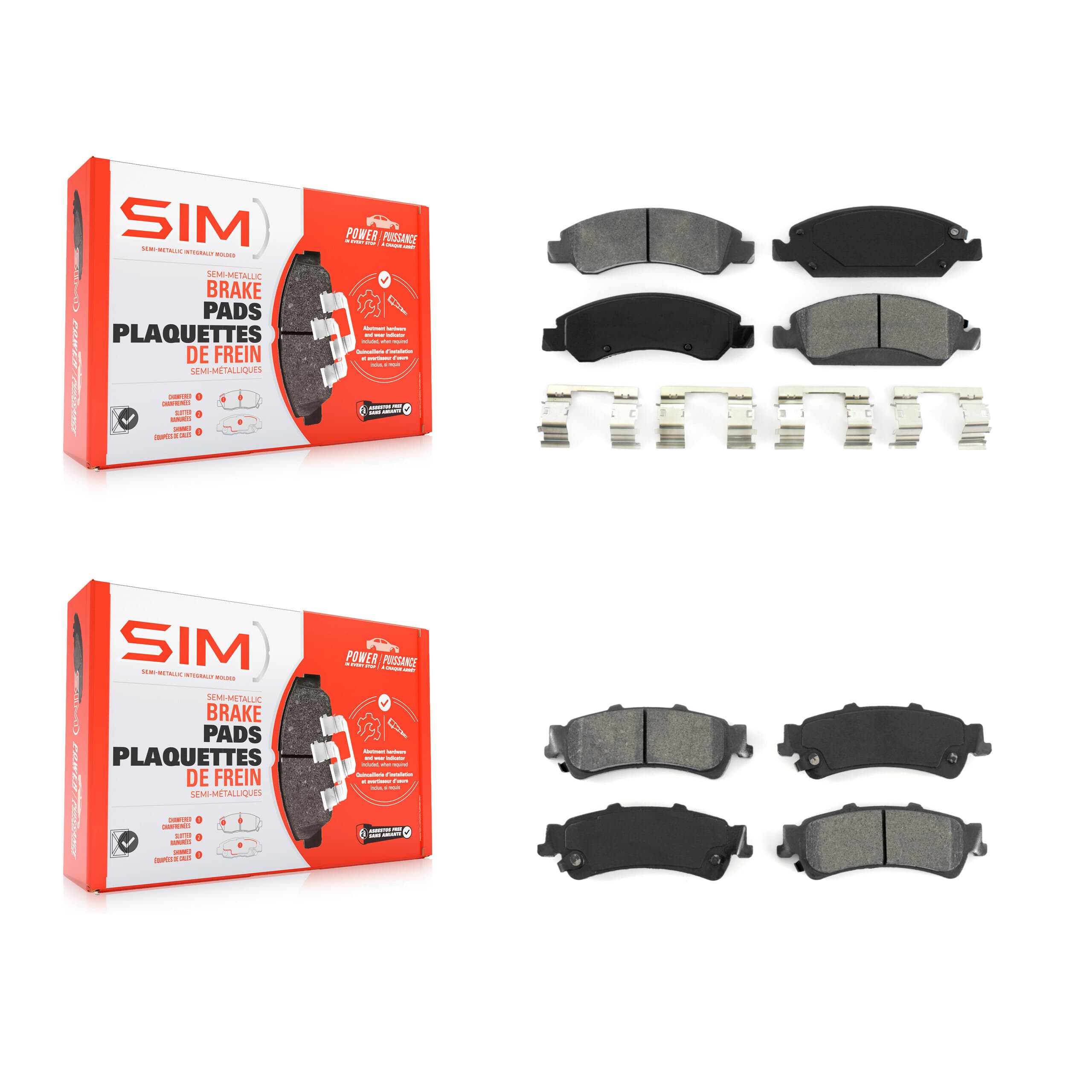 SIM - KSM-100135 - Front and Rear Disc Brake Pad Kits image 1