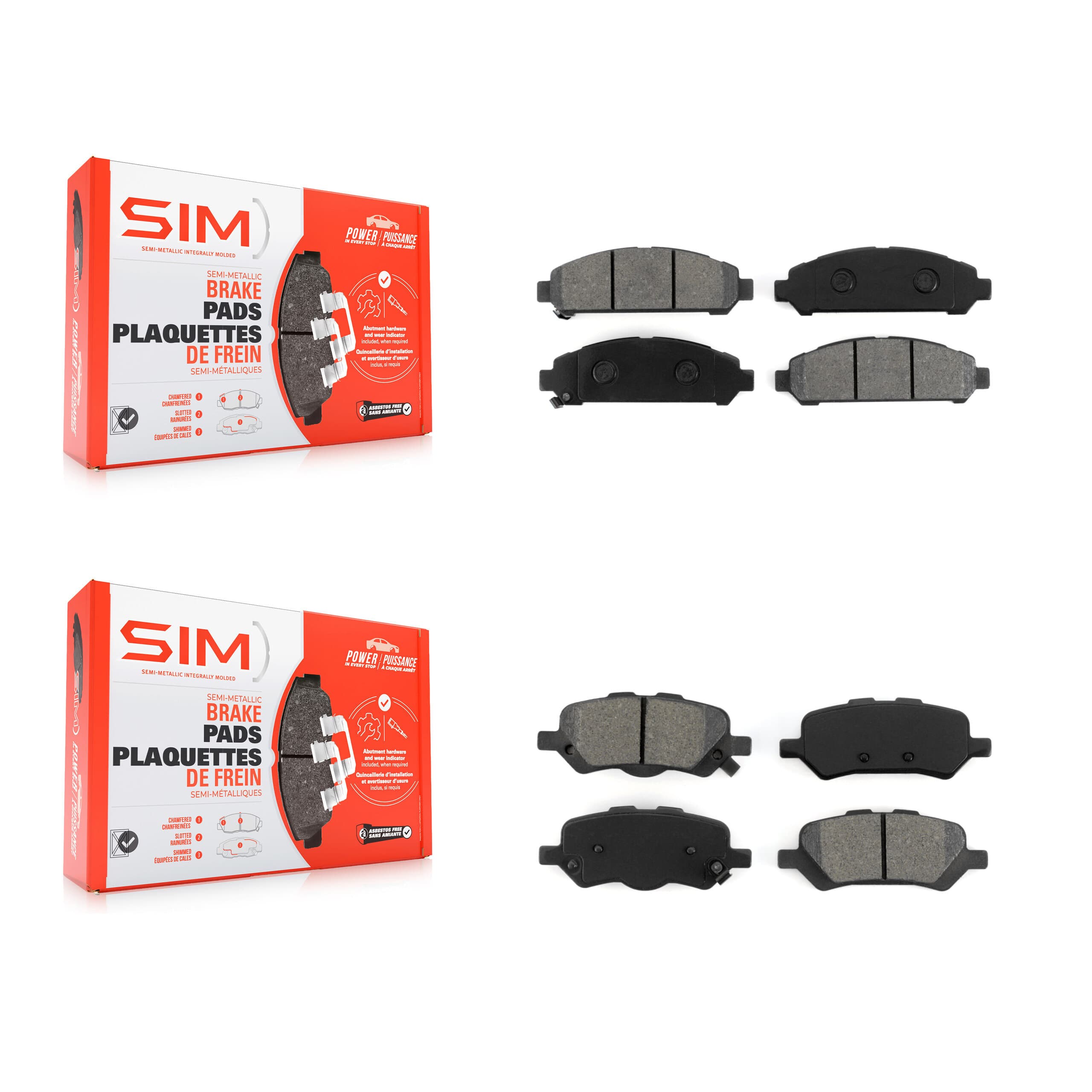 SIM - KSM-100153 - Front and Rear Disc Brake Pad Kits image 1
