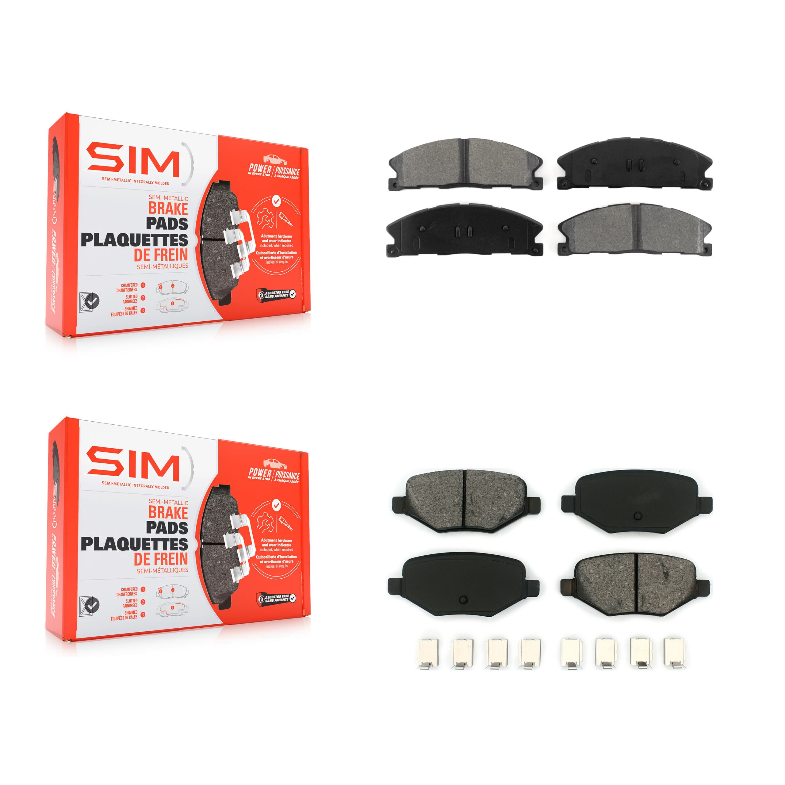 SIM - KSM-100197 - Front and Rear Disc Brake Pad Kits image 1
