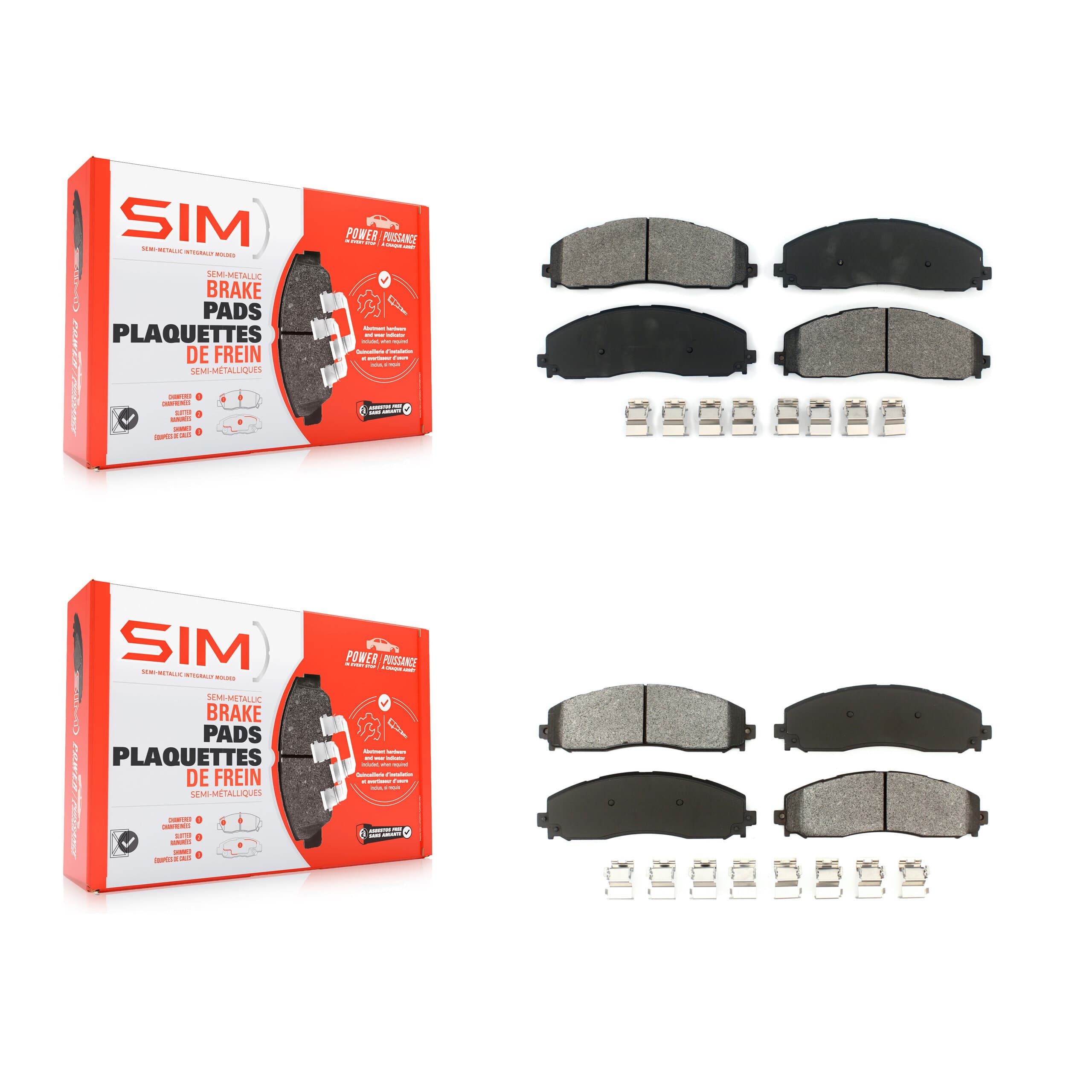 SIM - KSM-100211 - Front and Rear Disc Brake Pad Kits image 1