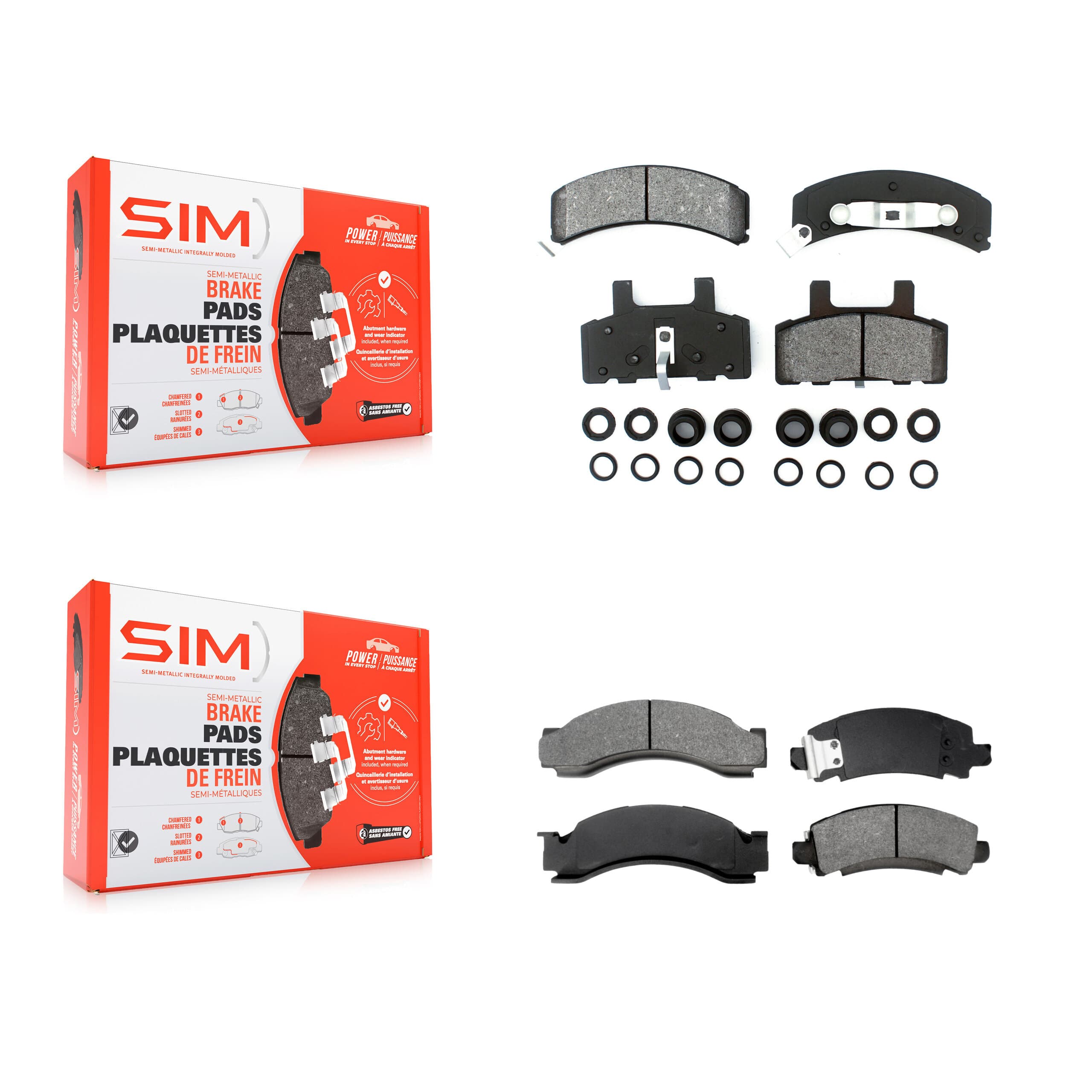 SIM - KSM-100234 - Front and Rear Disc Brake Pad Kits image 1