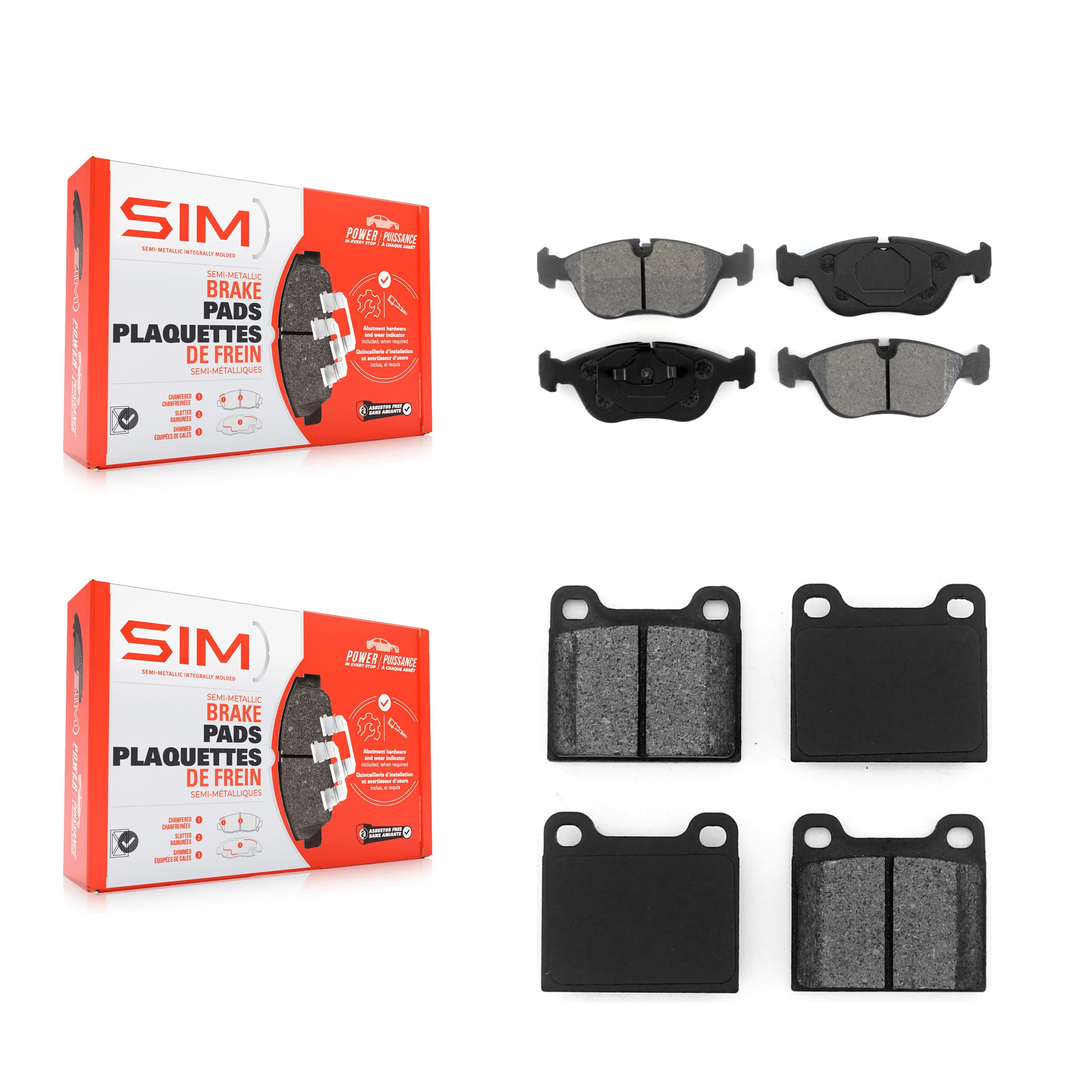 SIM - KSM-100274 - Front and Rear Disc Brake Pad Kits image 1