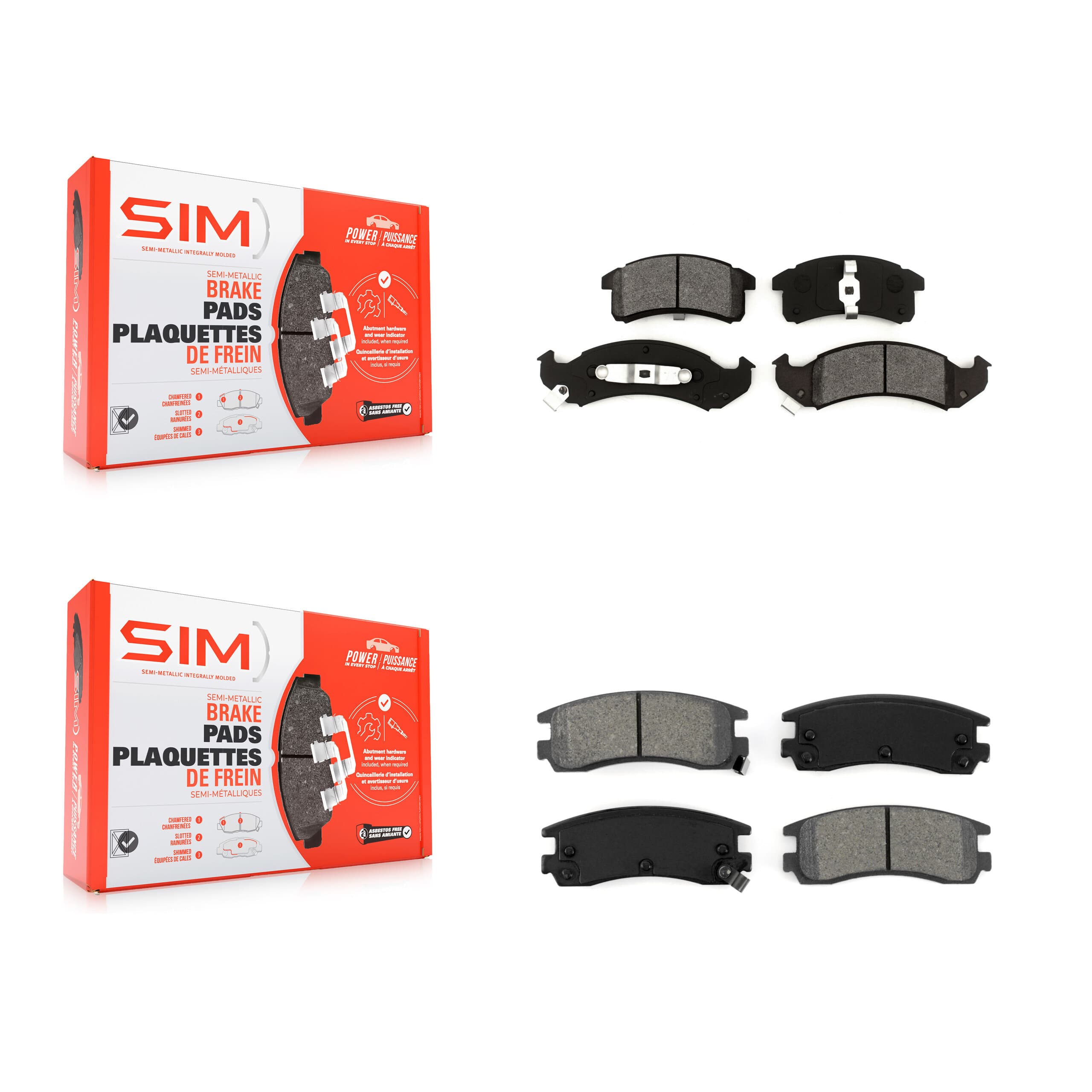 SIM - KSM-100278 - Front and Rear Disc Brake Pad Kits image 1