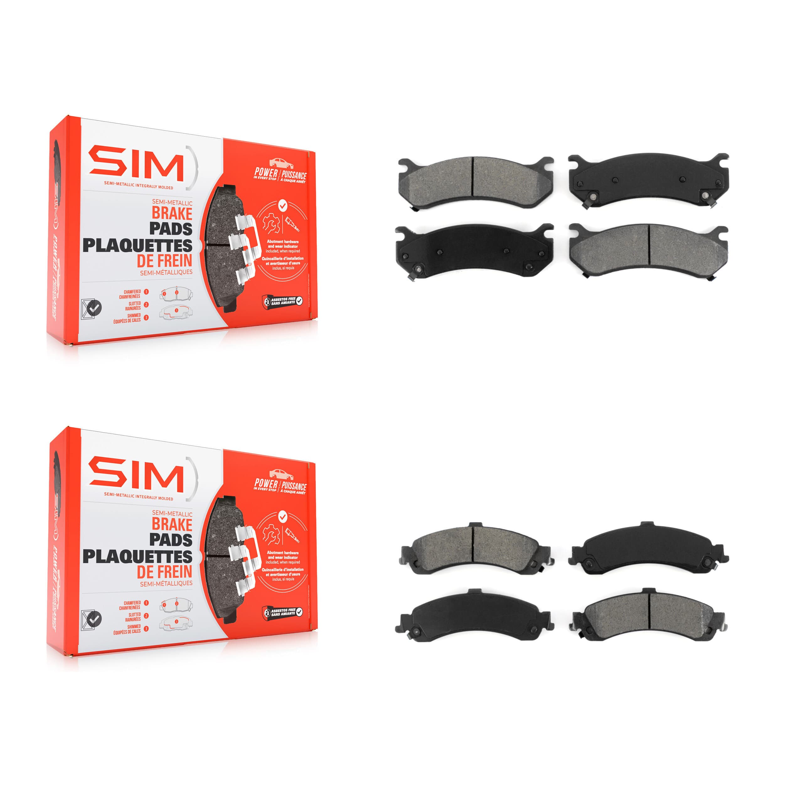 SIM - KSM-100331 - Front and Rear Disc Brake Pad Kits image 1