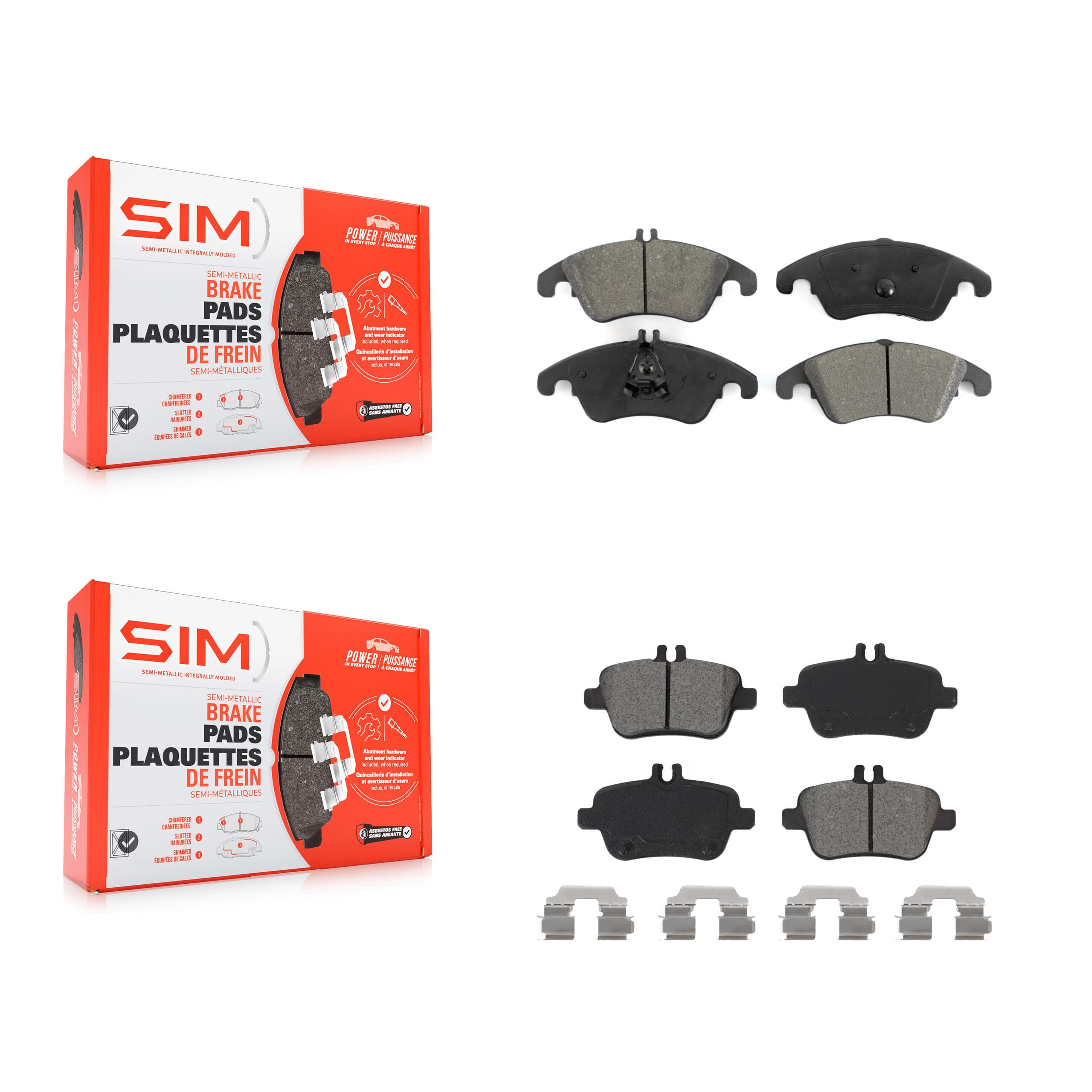 SIM - KSM-100500 - Front and Rear Disc Brake Pad Kits image 1