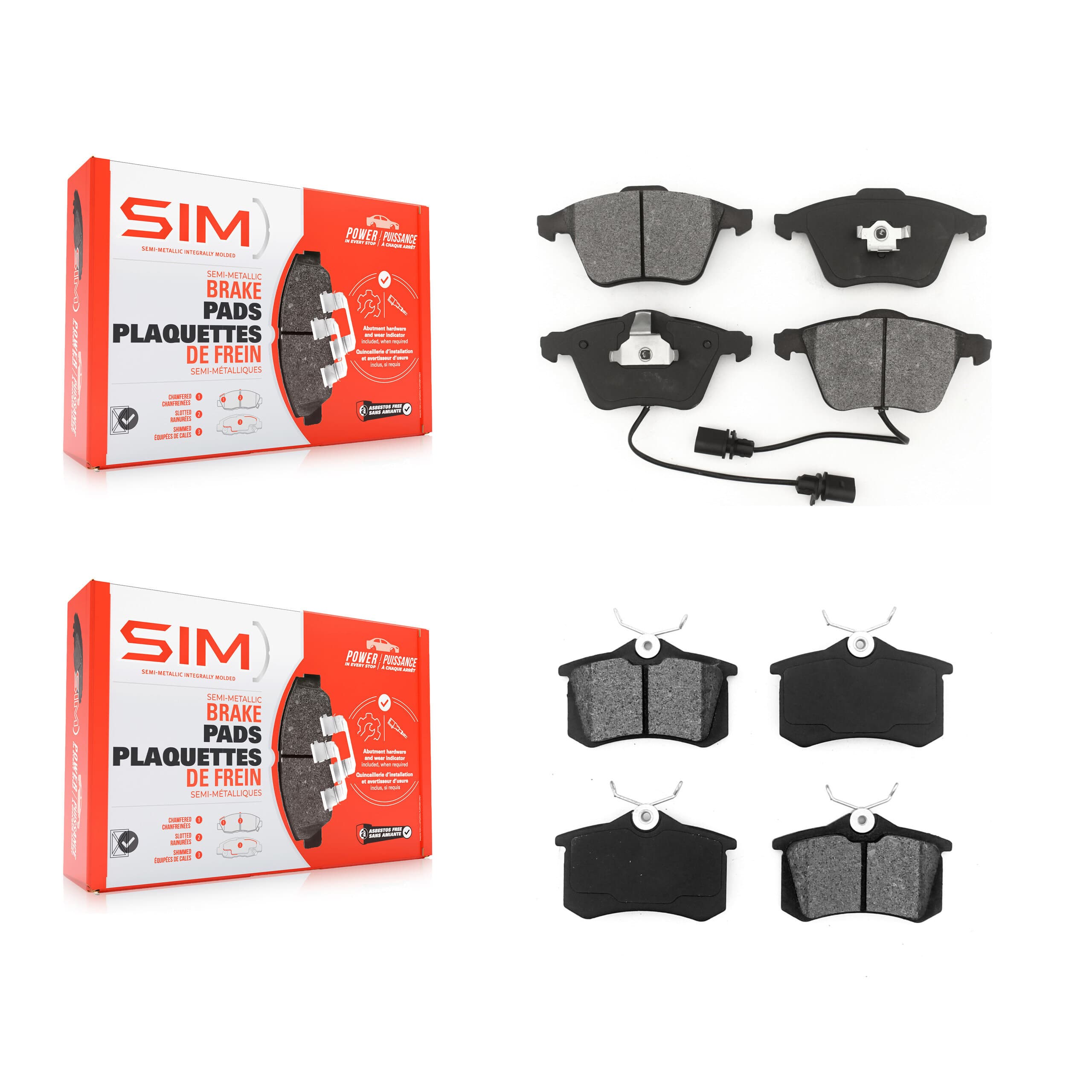 SIM - KSM-100560 - Front and Rear Disc Brake Pad Kits image 1