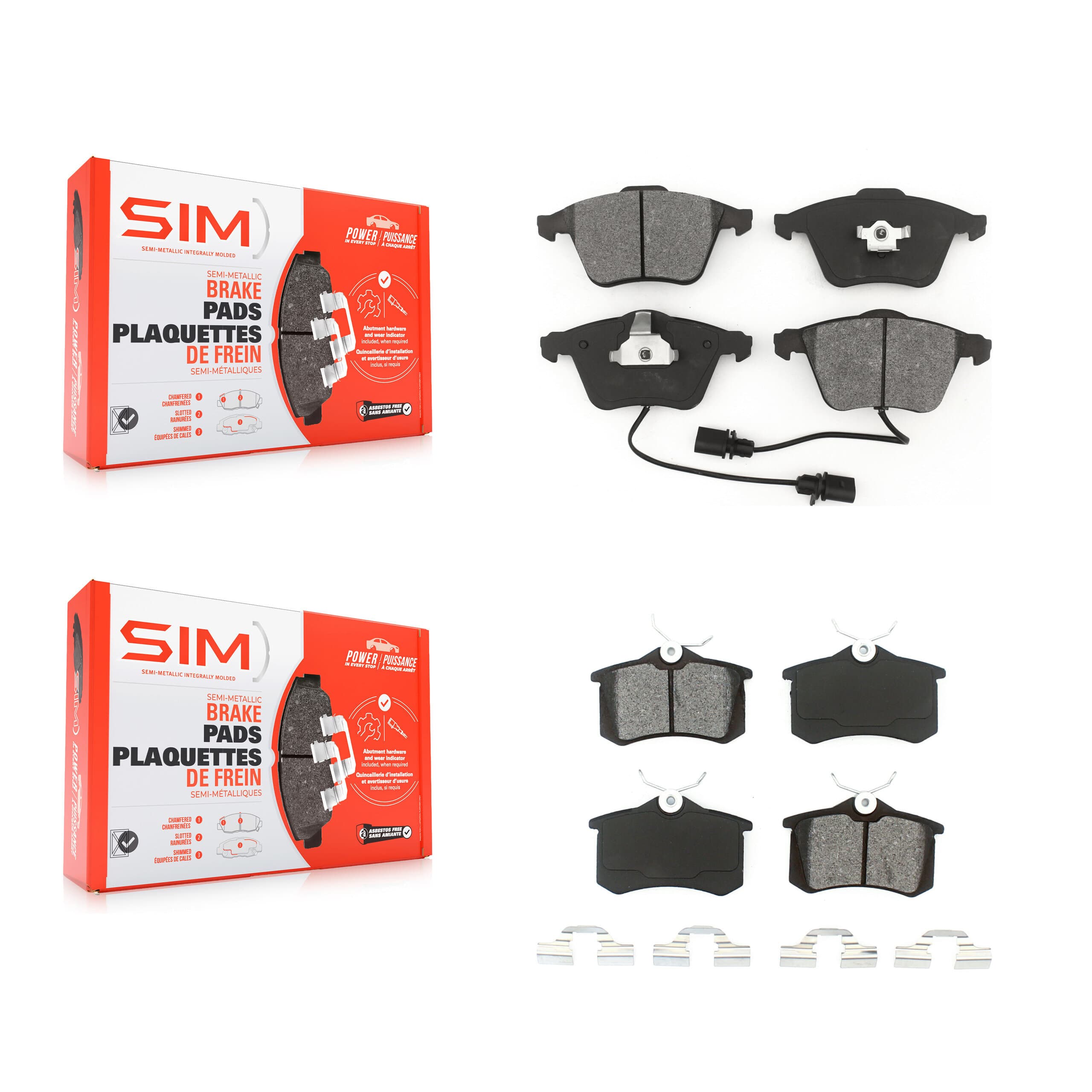 SIM - KSM-100561 - Front and Rear Disc Brake Pad Kits image 1