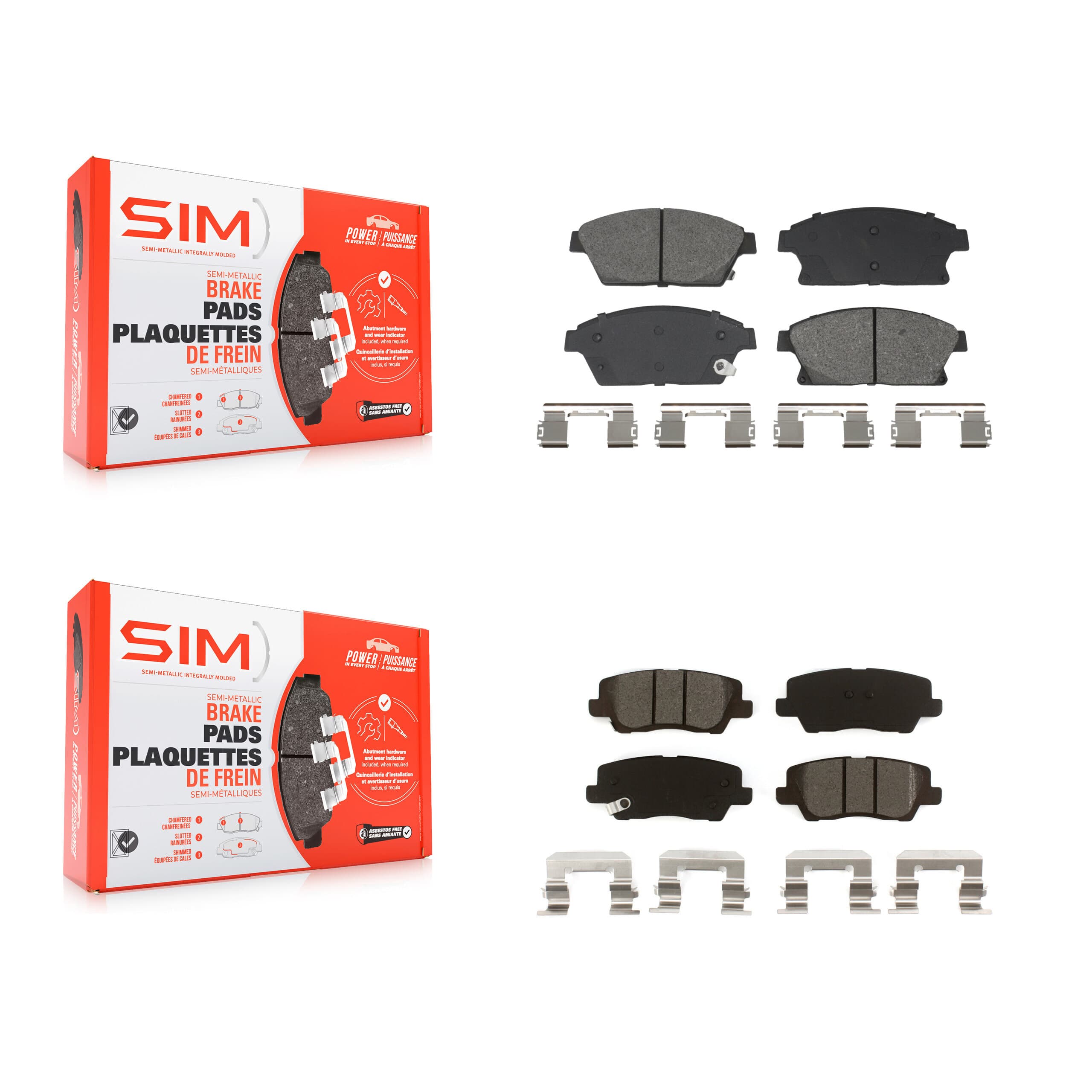 SIM - KSM-100634 - Front and Rear Disc Brake Pad Kits image 1