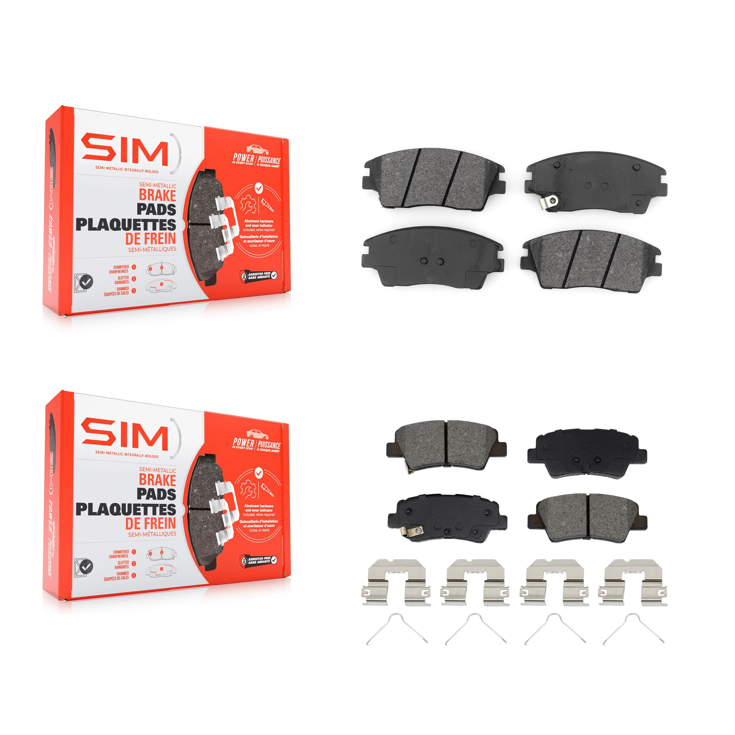 SIM - KSM-100641 - Front and Rear Disc Brake Pad Kits image 1