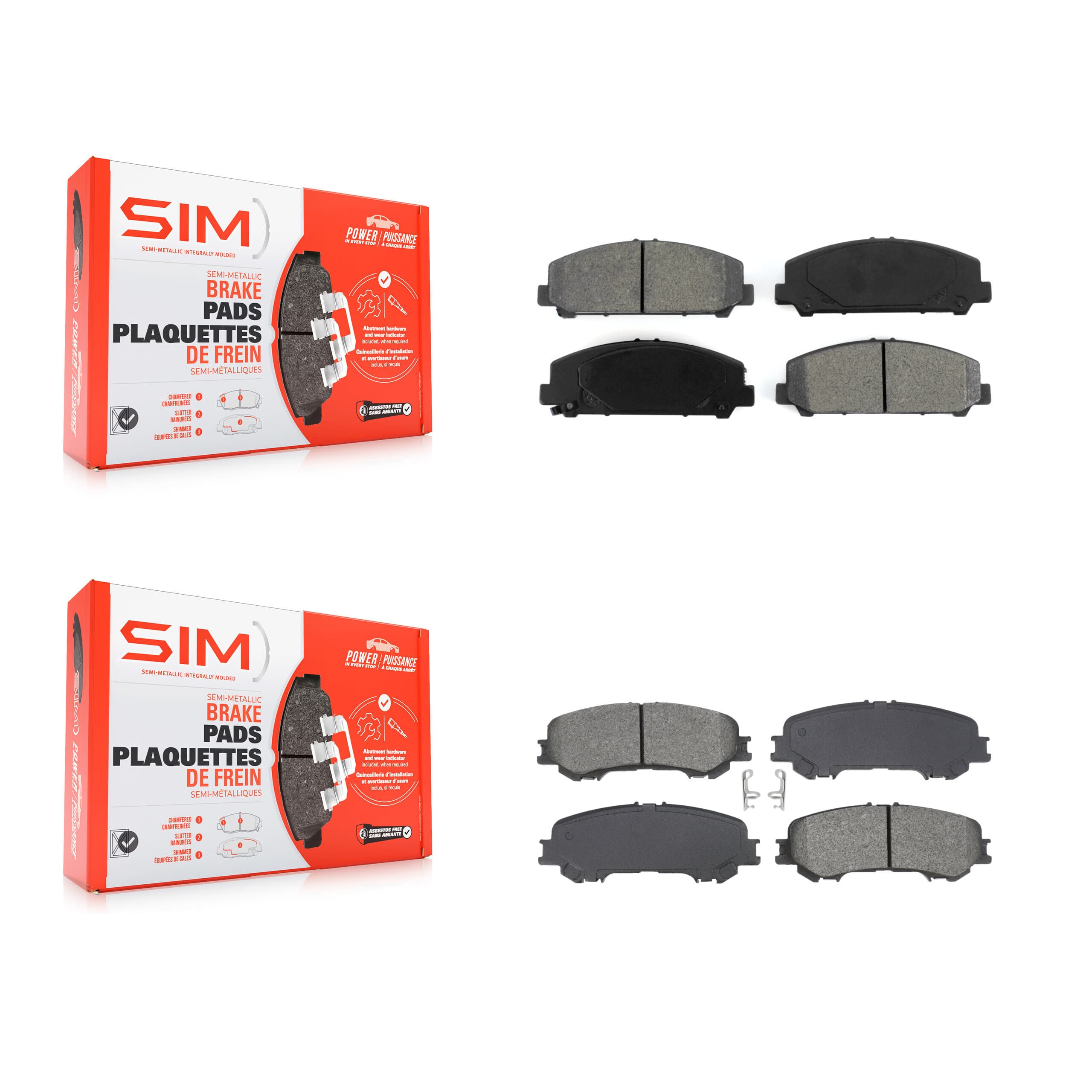 SIM - KSM-100656 - Front and Rear Disc Brake Pad Kits image 1