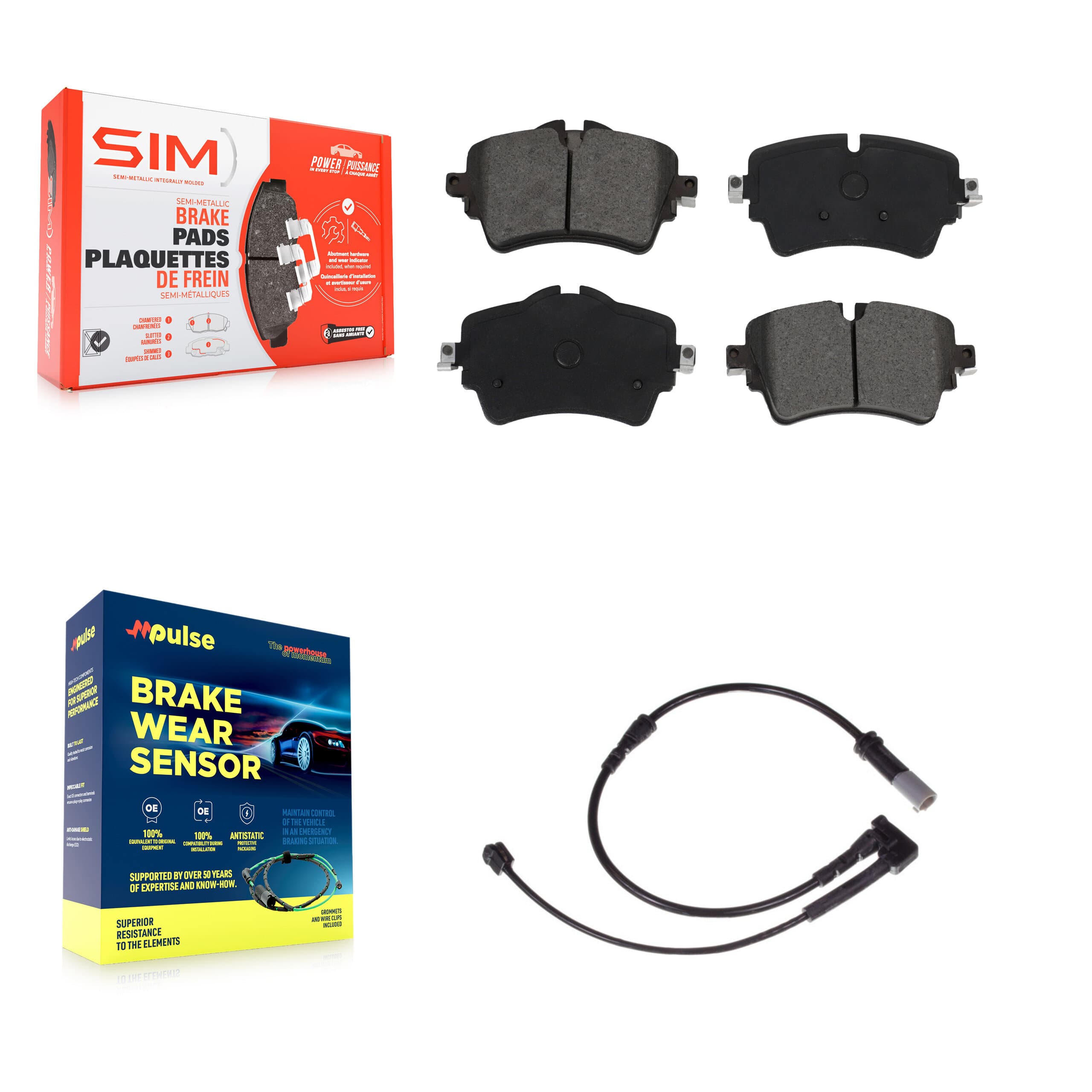 SIM - KSW-100292 - Front Disc Brake Pad Kits image 1