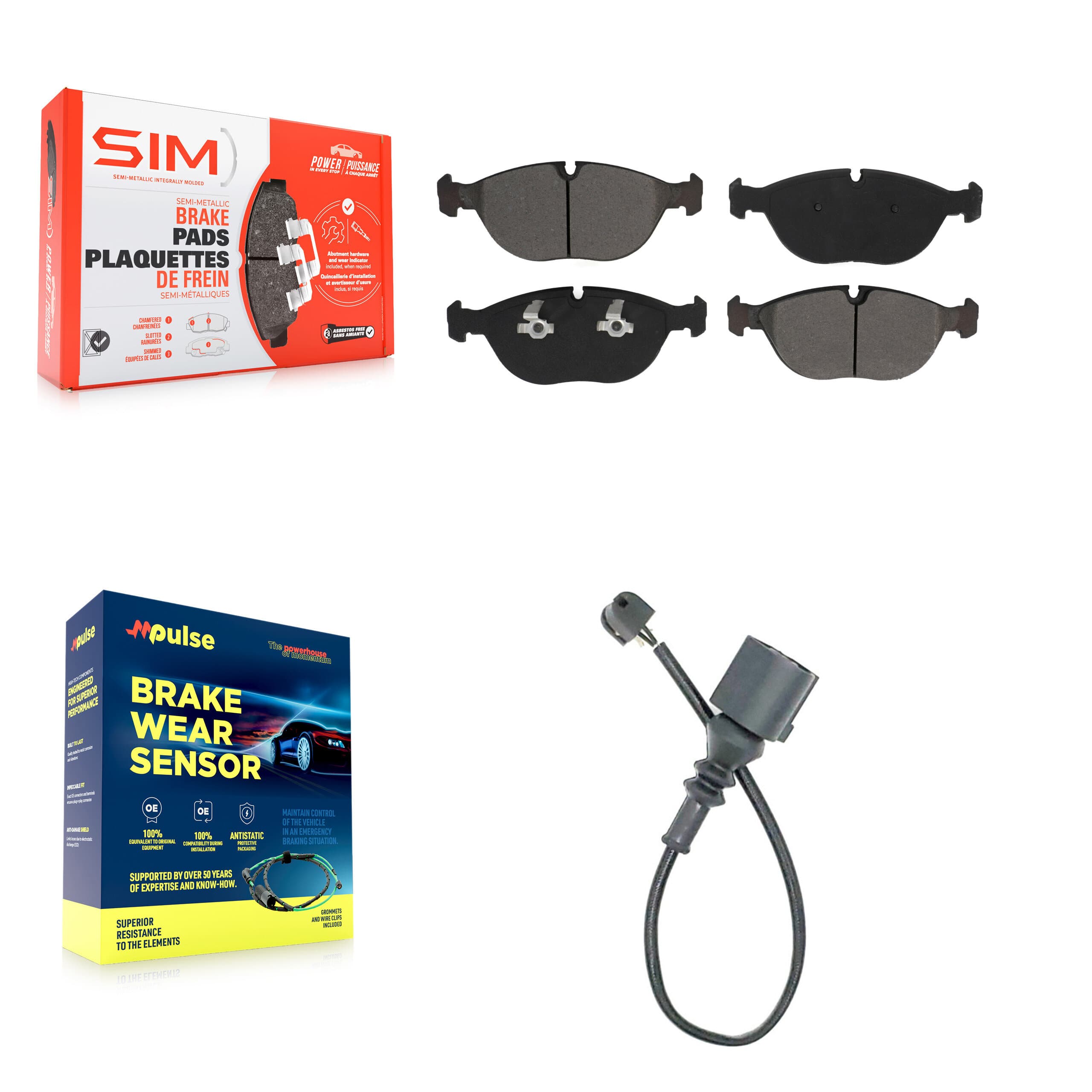 SIM - KSW-100303 - Front Disc Brake Pad Kits image 1
