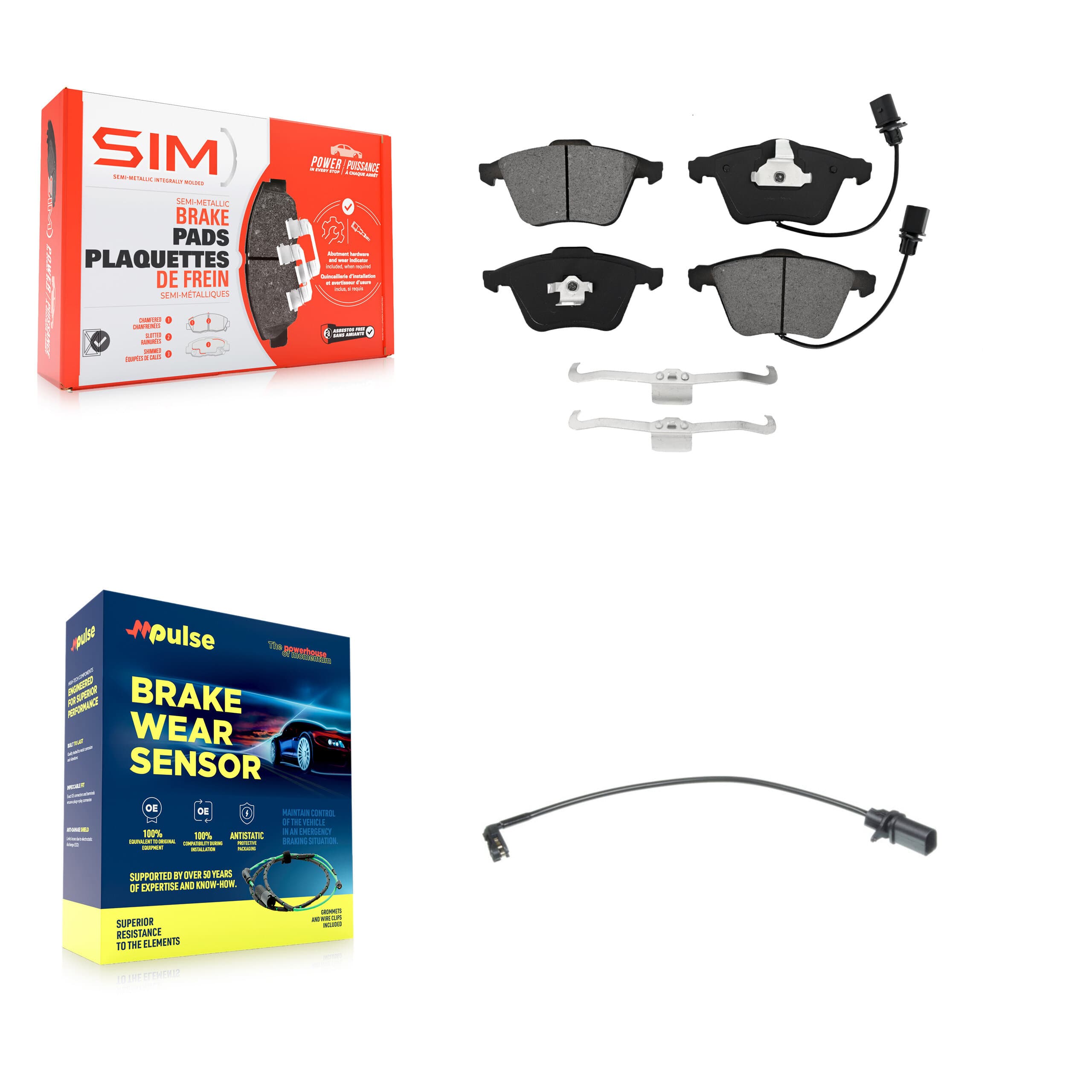 SIM - KSW-100317 - Front Disc Brake Pad Kits image 1