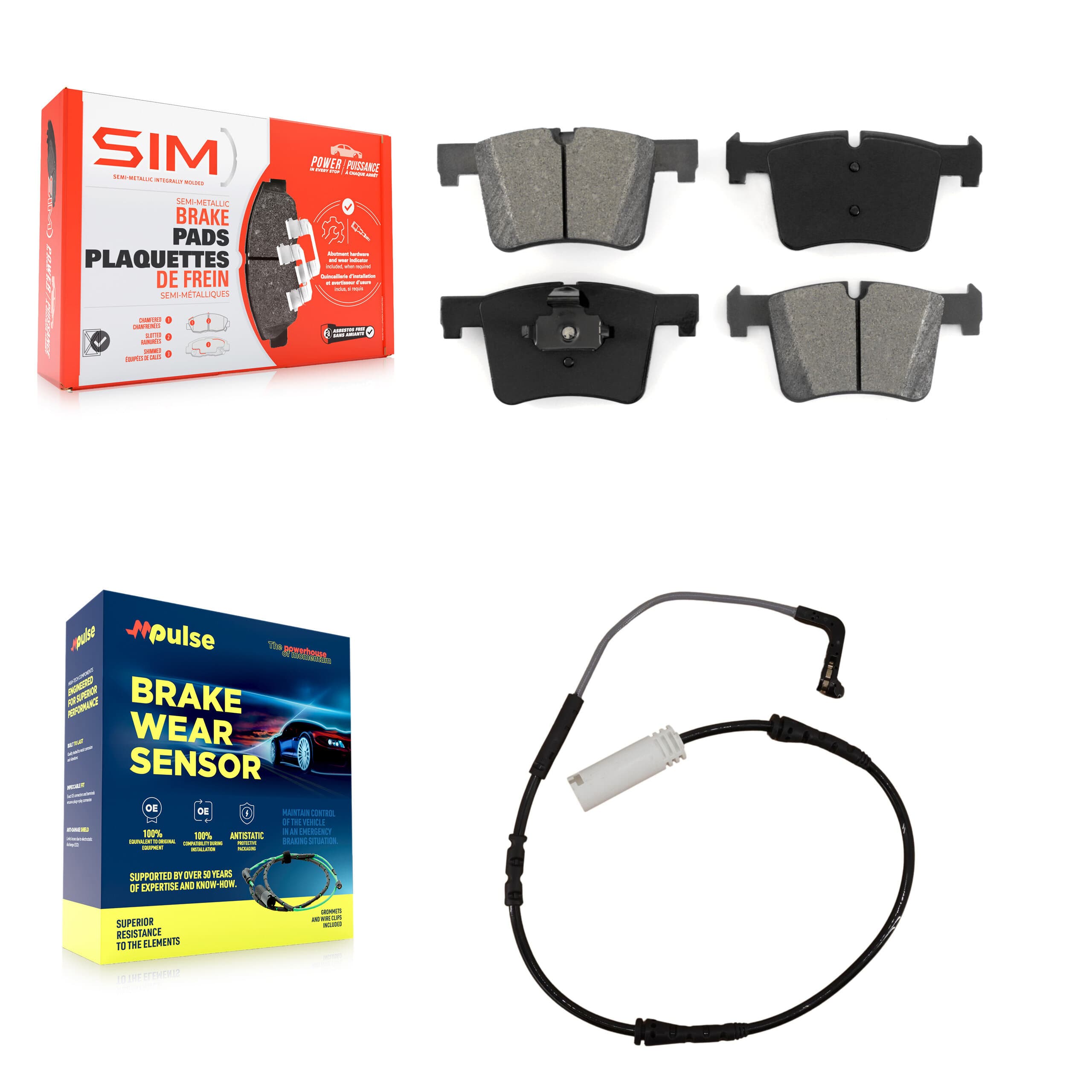 SIM - KSW-100379 - Front Disc Brake Pad Kits image 1
