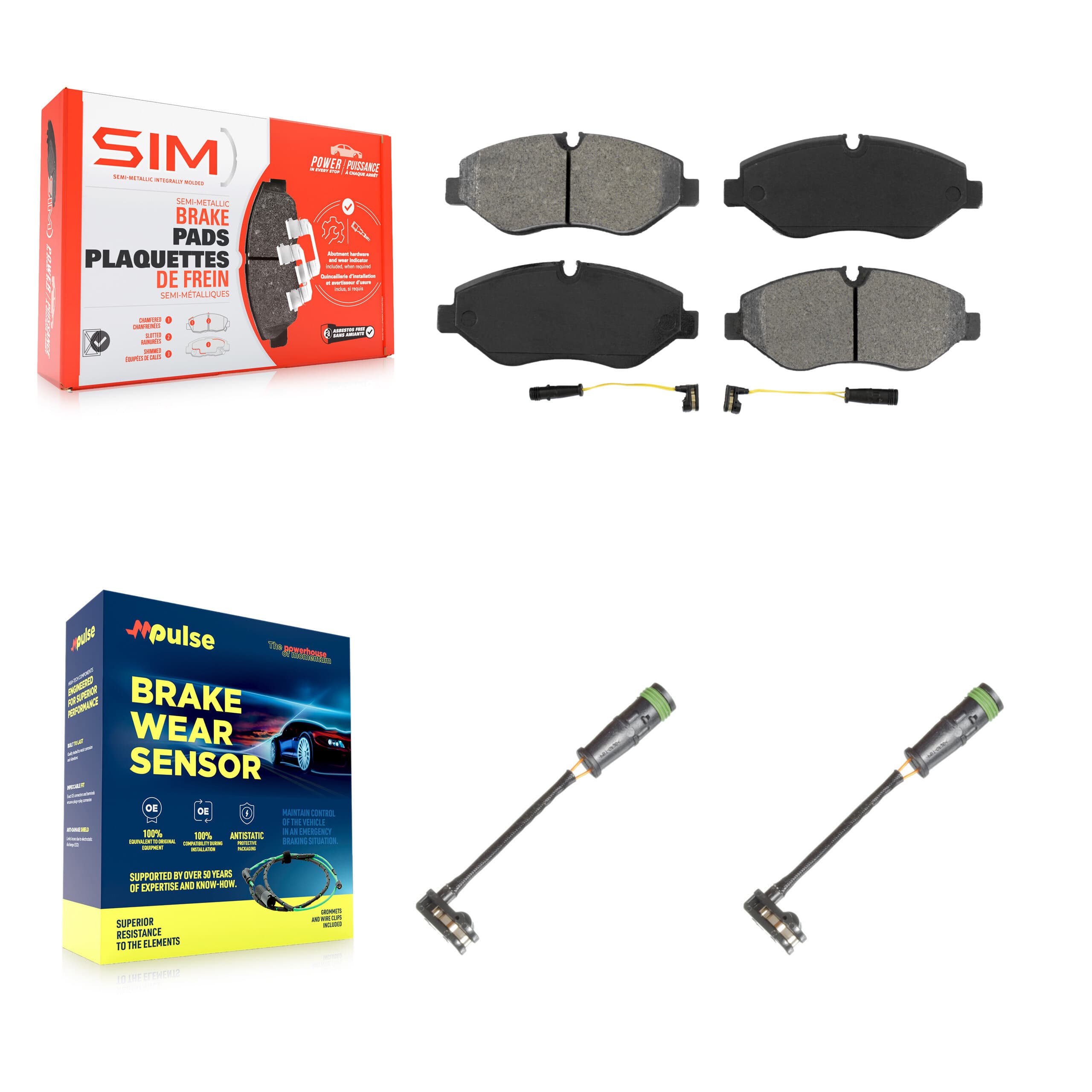 SIM - KSW-100469 - Front Disc Brake Pad Kits image 1