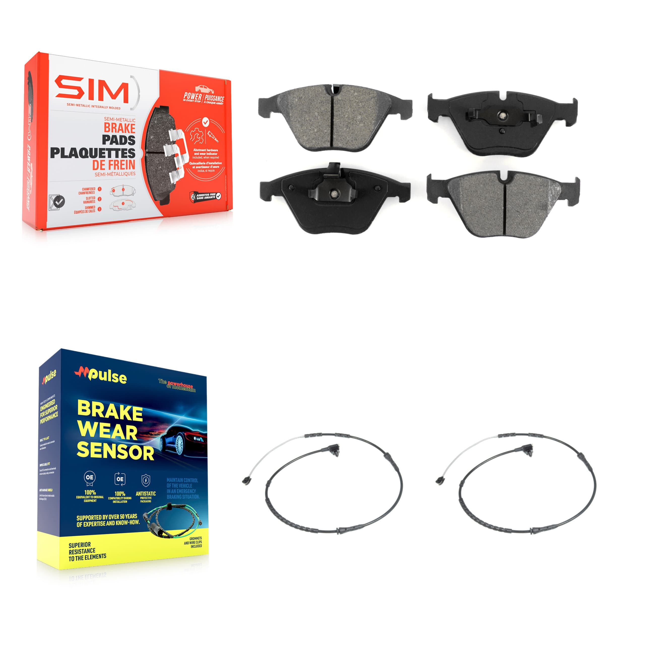 SIM - KSW-100479 - Front Disc Brake Pad Kits image 1