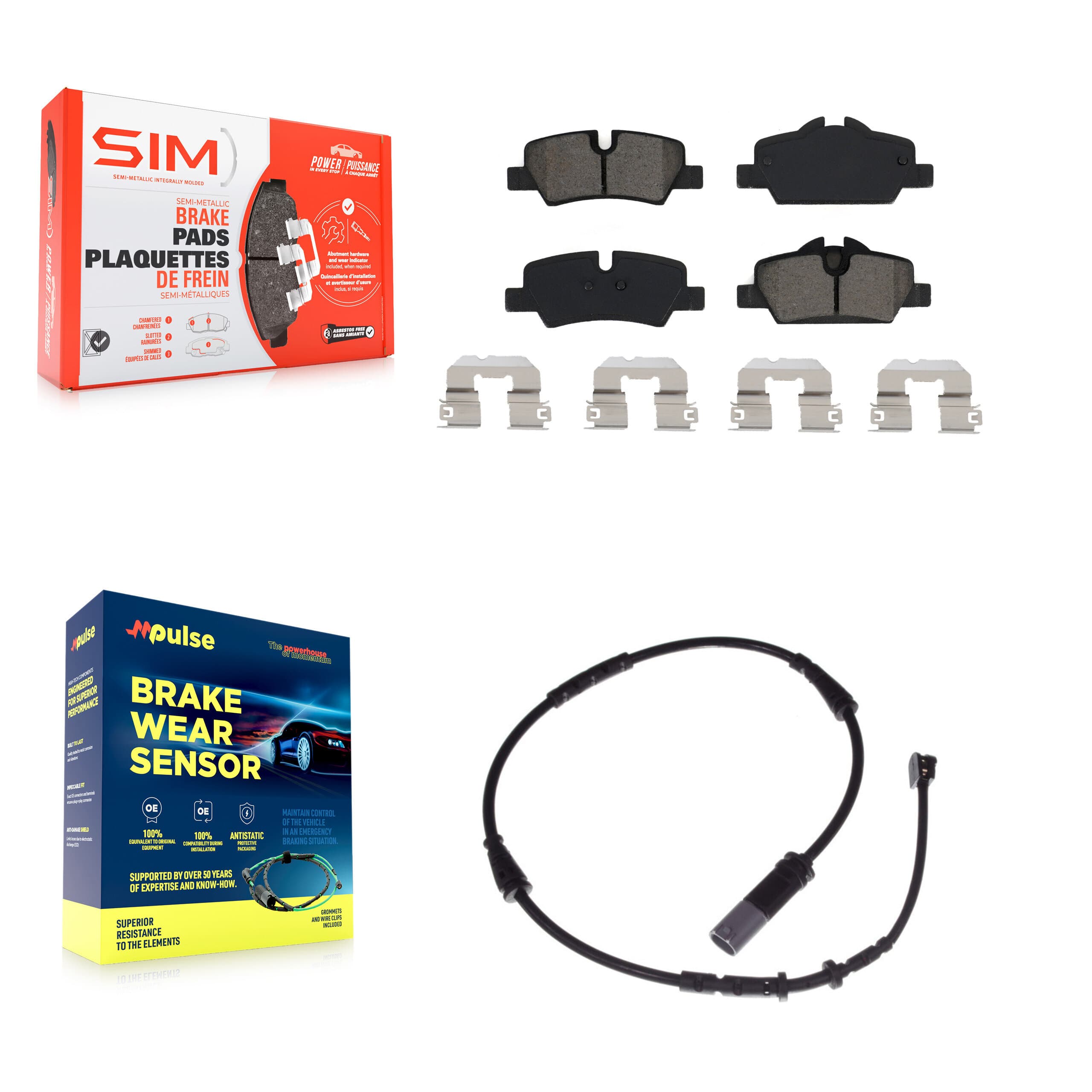 SIM - KSW-100489 - Rear Disc Brake Pad Kits image 1