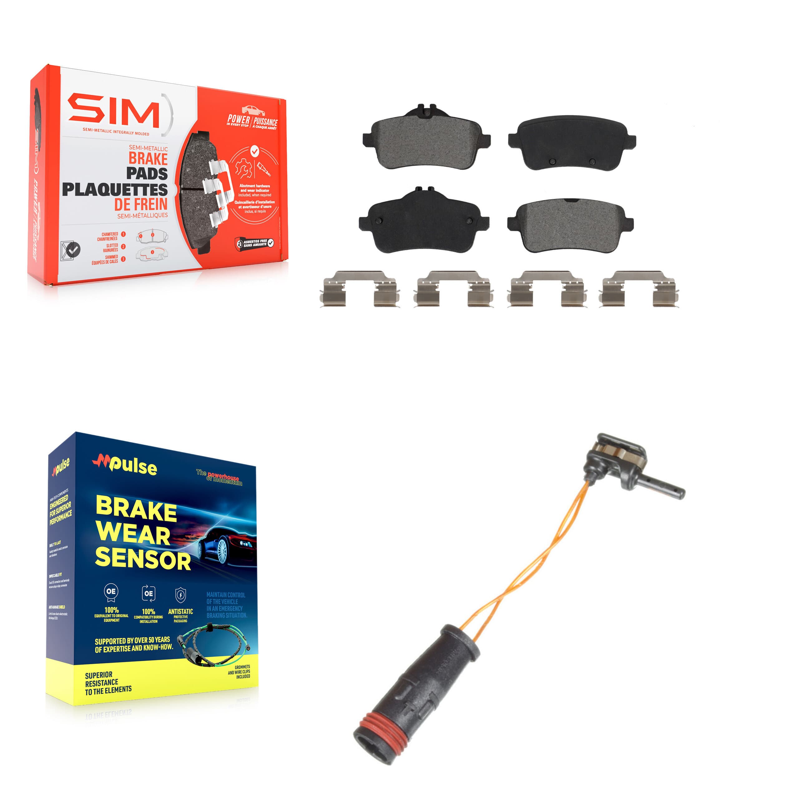 SIM - KSW-100492 - Rear Disc Brake Pad Kits image 1
