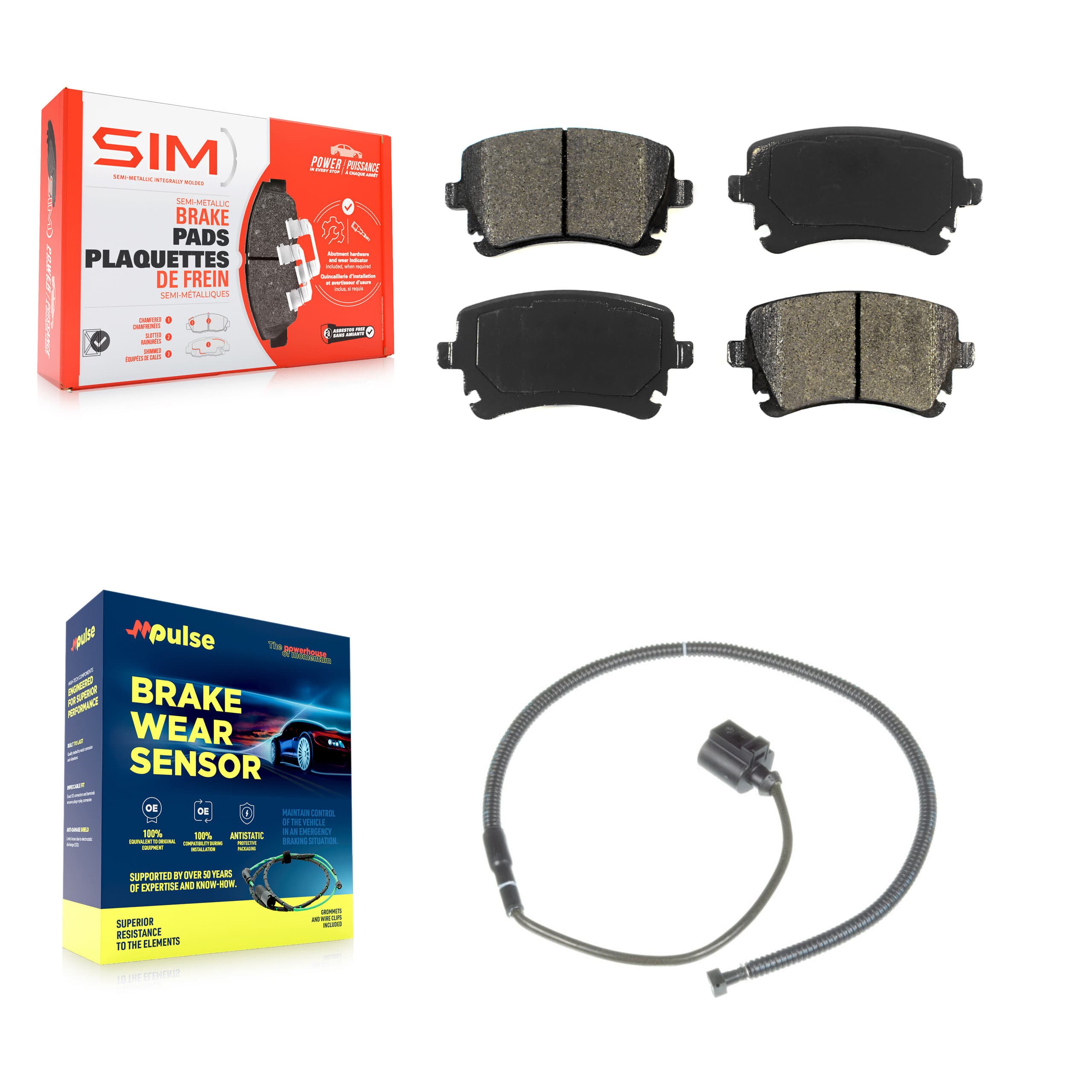 SIM - KSW-100503 - Rear Disc Brake Pad Kits image 1