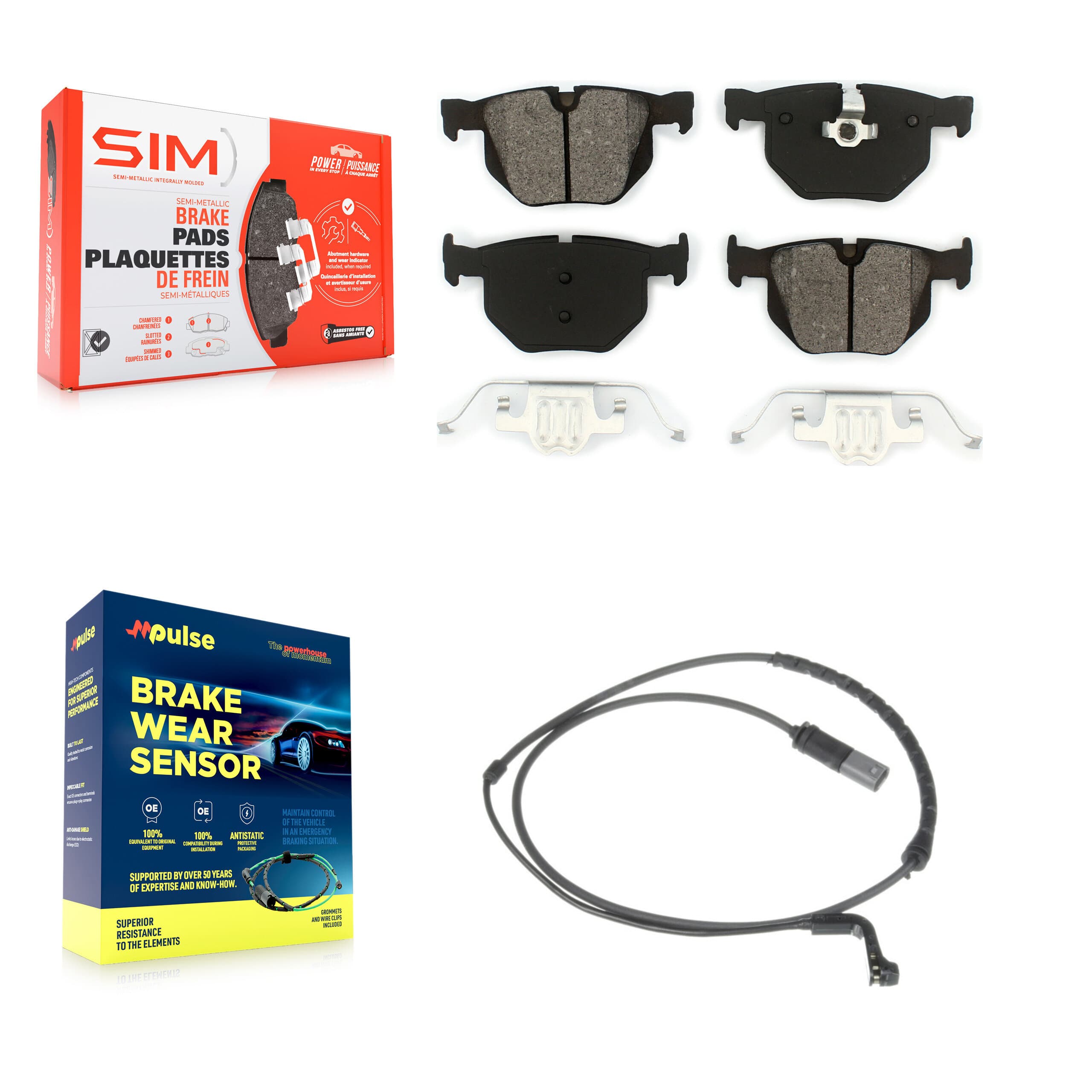 SIM - KSW-100520 - Rear Disc Brake Pad Kits image 1