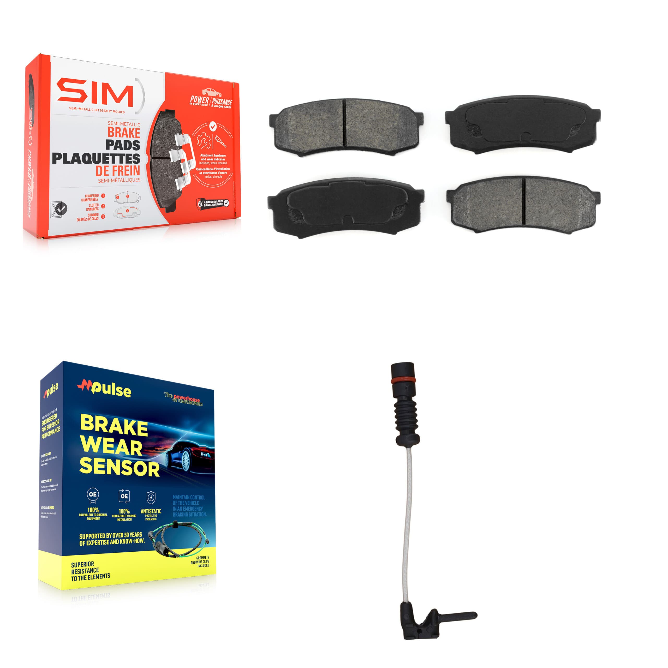 SIM - KSW-100539 - Rear Disc Brake Pad Kits image 1