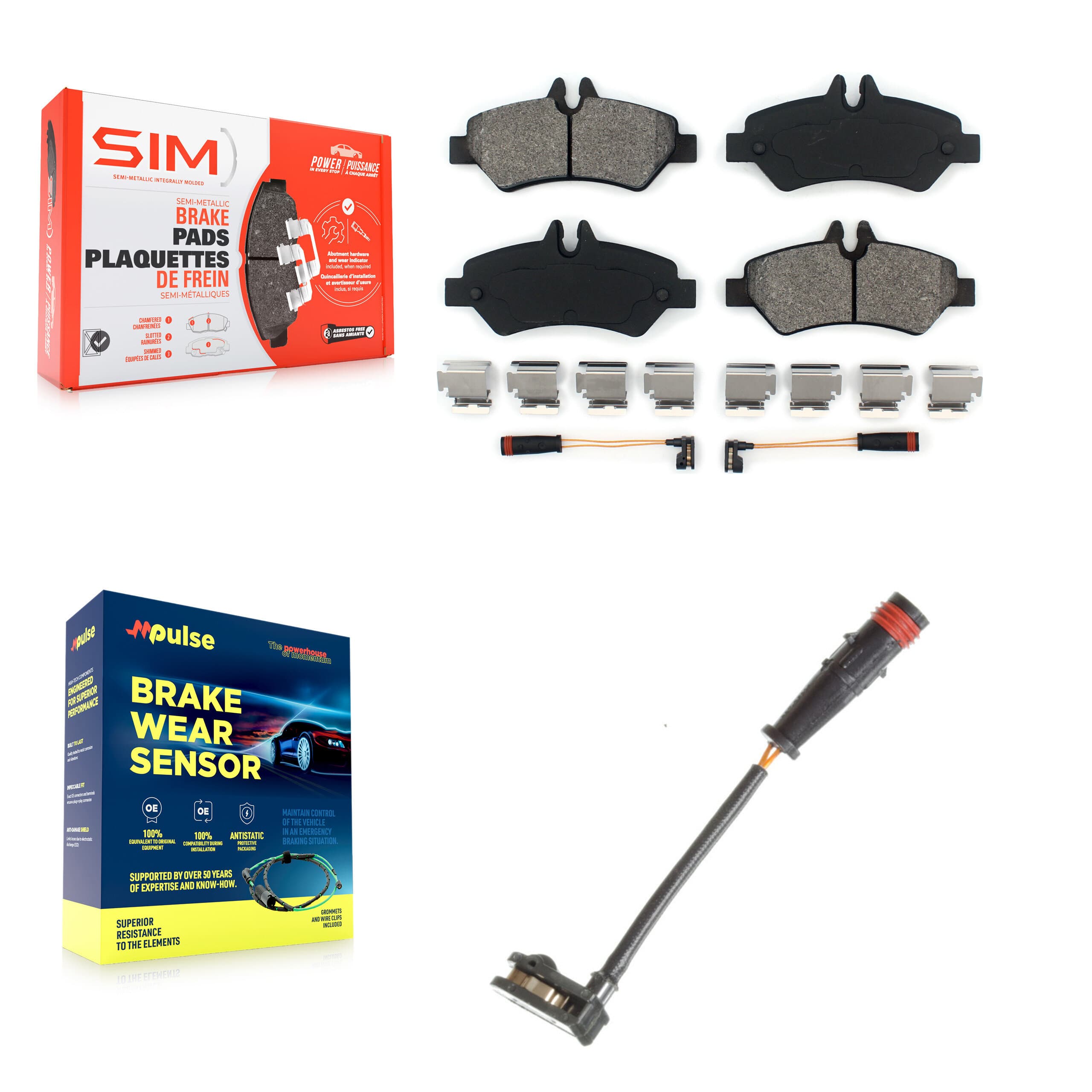 SIM - KSW-100540 - Rear Disc Brake Pad Kits image 1