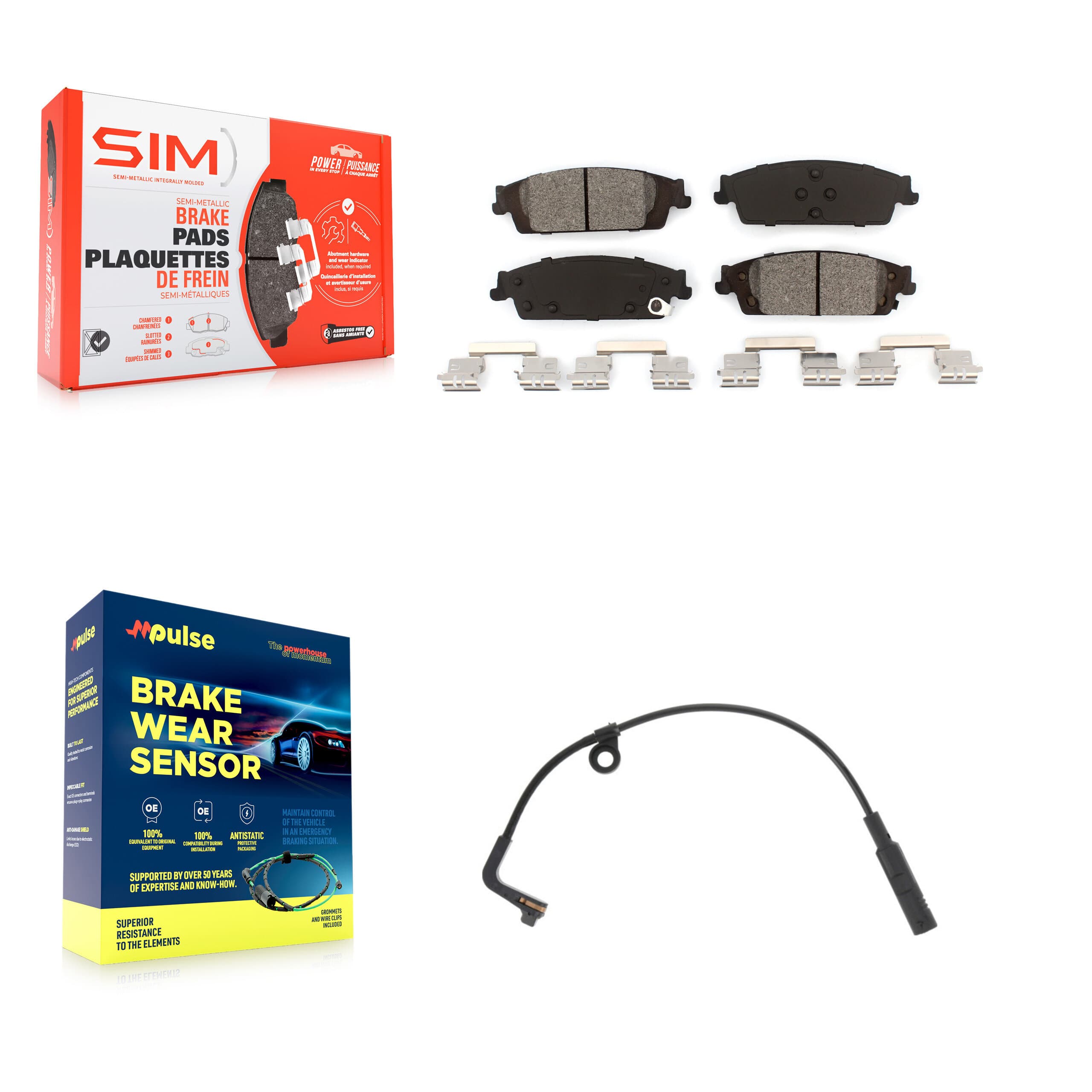 SIM - KSW-100558 - Rear Disc Brake Pad Kits image 1