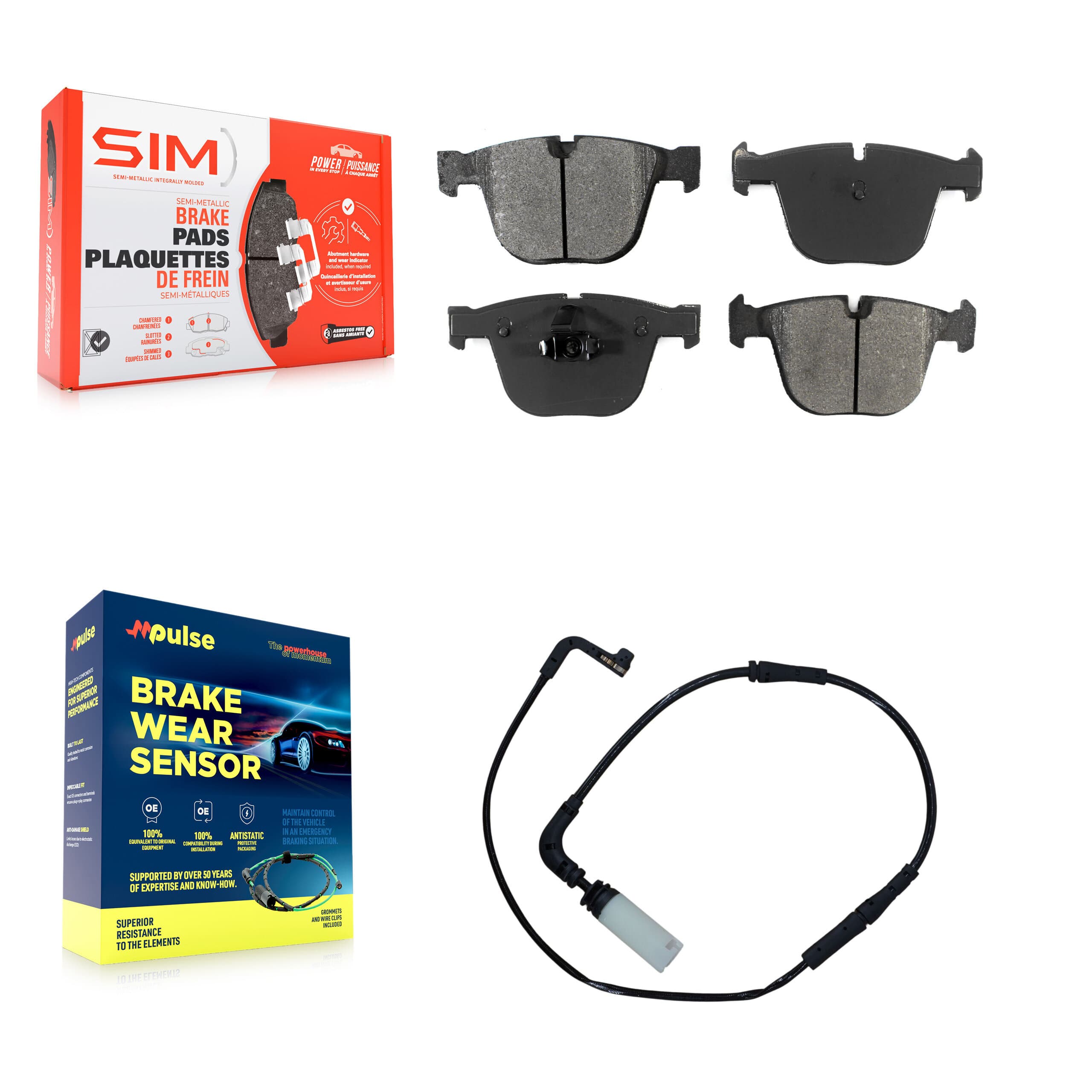 SIM - KSW-100574 - Rear Disc Brake Pad Kits image 1