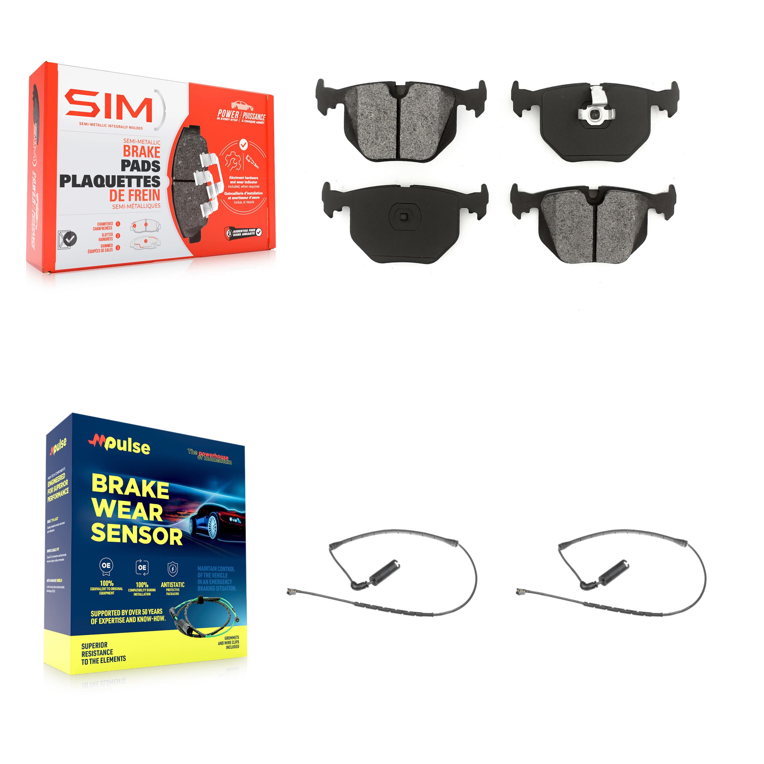 SIM - KSW-100583 - Rear Disc Brake Pad Kits image 1