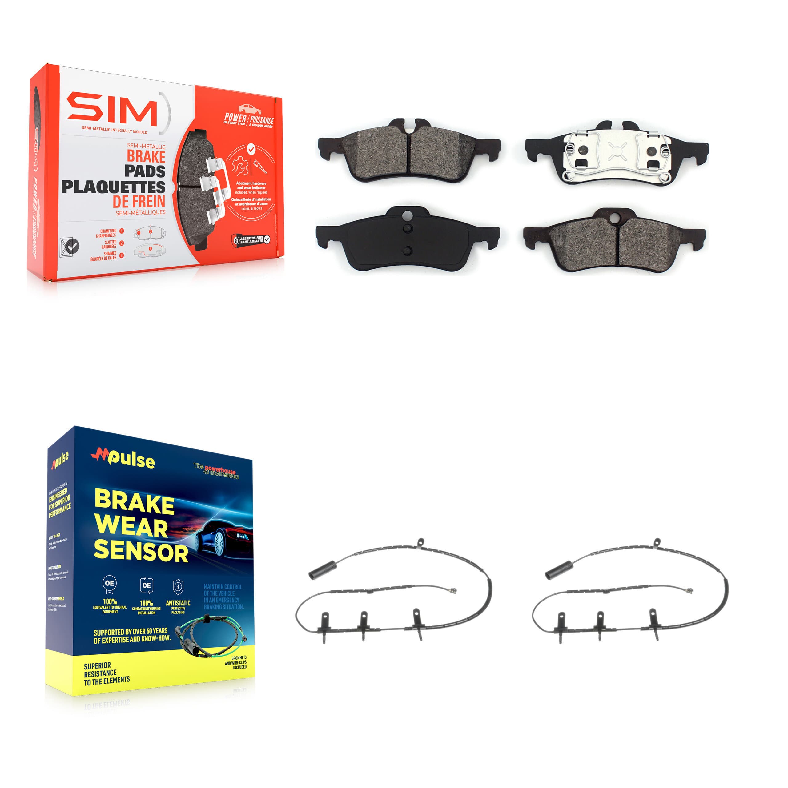 SIM - KSW-100584 - Rear Disc Brake Pad Kits image 1