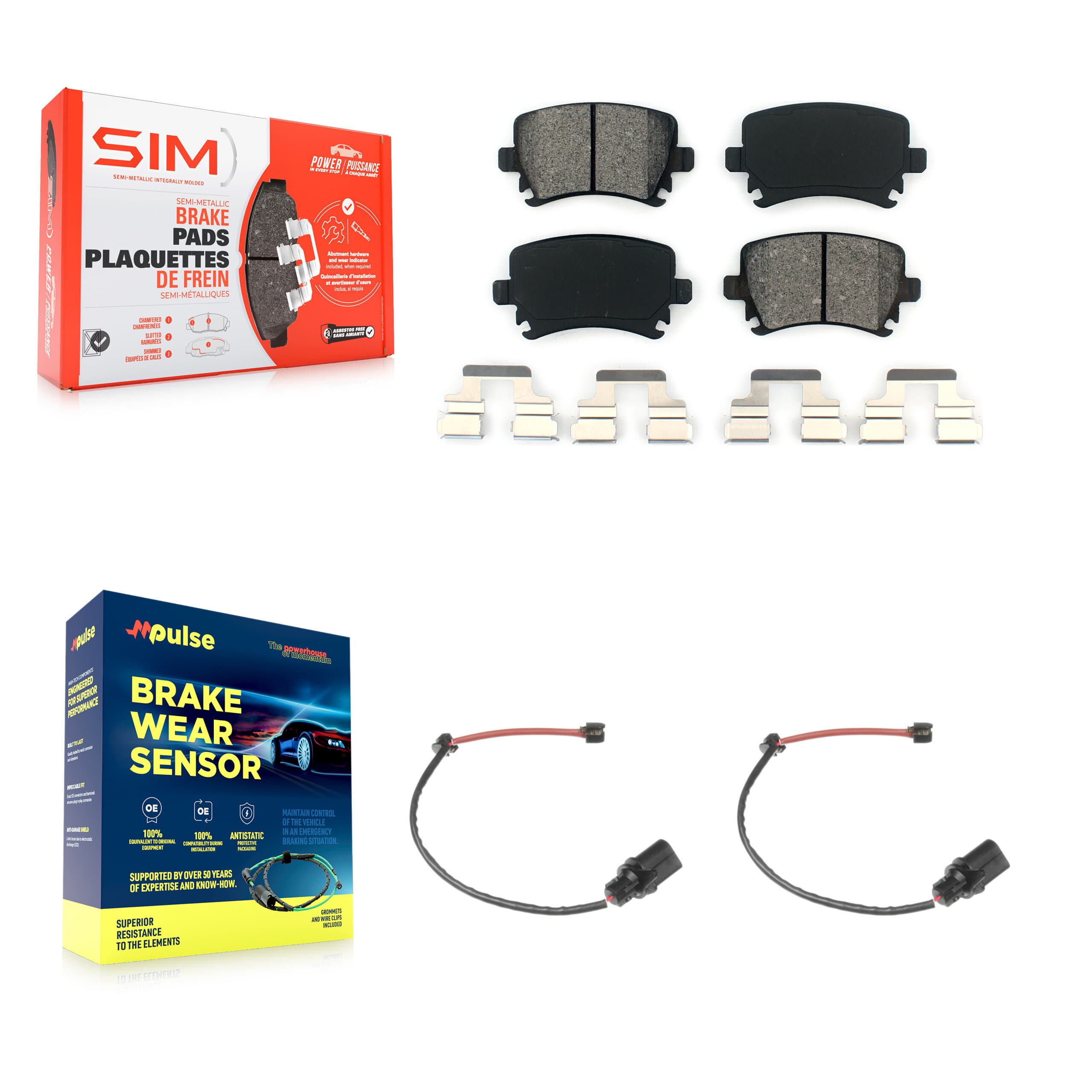 SIM - KSW-100587 - Rear Disc Brake Pad Kits image 1