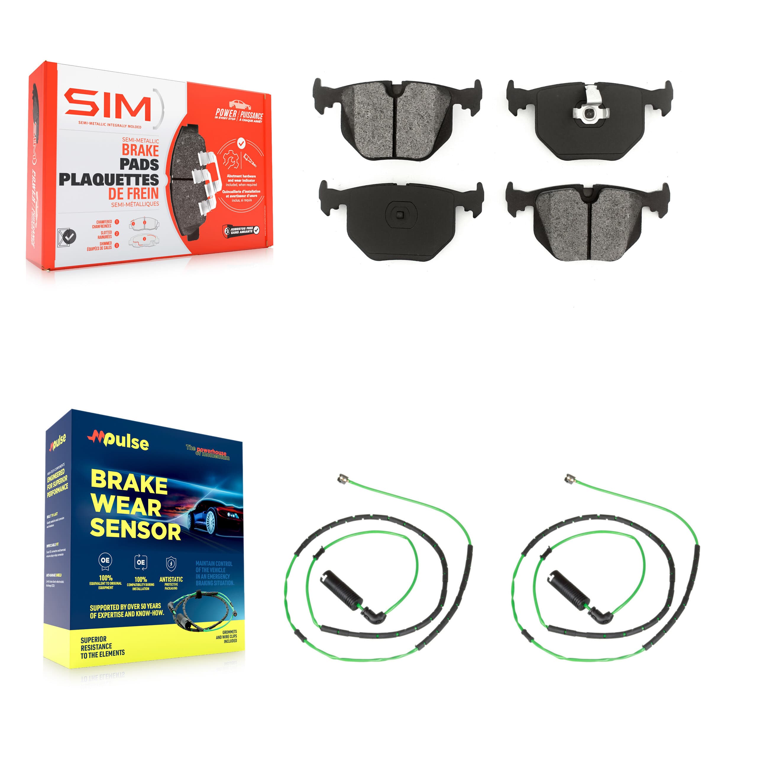 SIM - KSW-100589 - Rear Disc Brake Pad Kits image 1