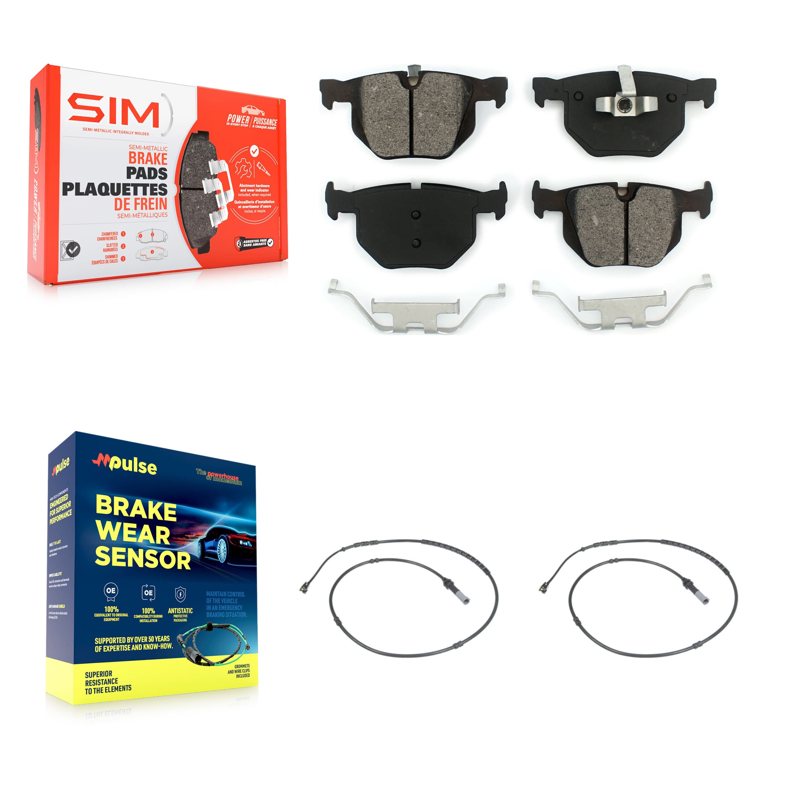 SIM - KSW-100605 - Rear Disc Brake Pad Kits image 1