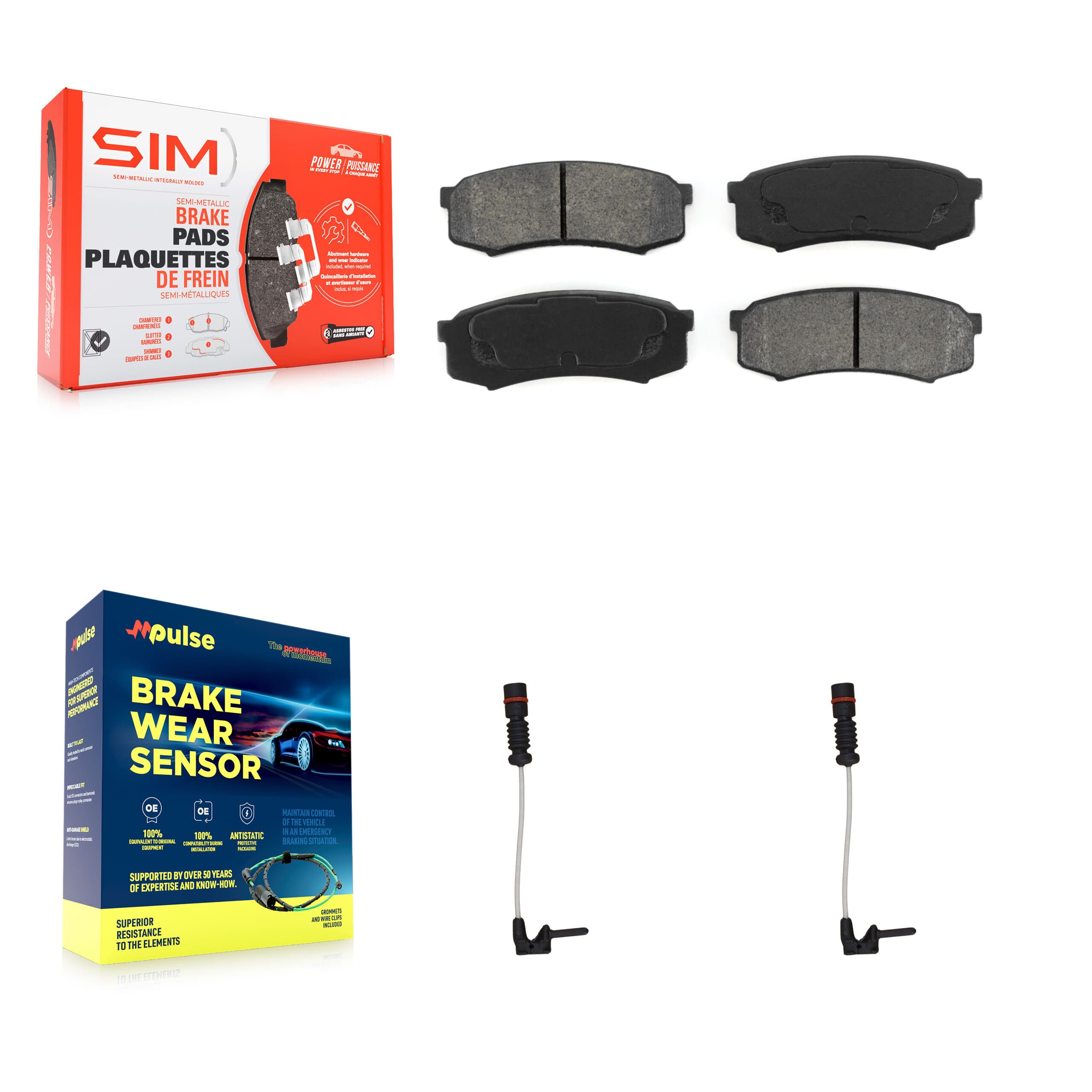 SIM - KSW-100617 - Rear Disc Brake Pad Kits image 1