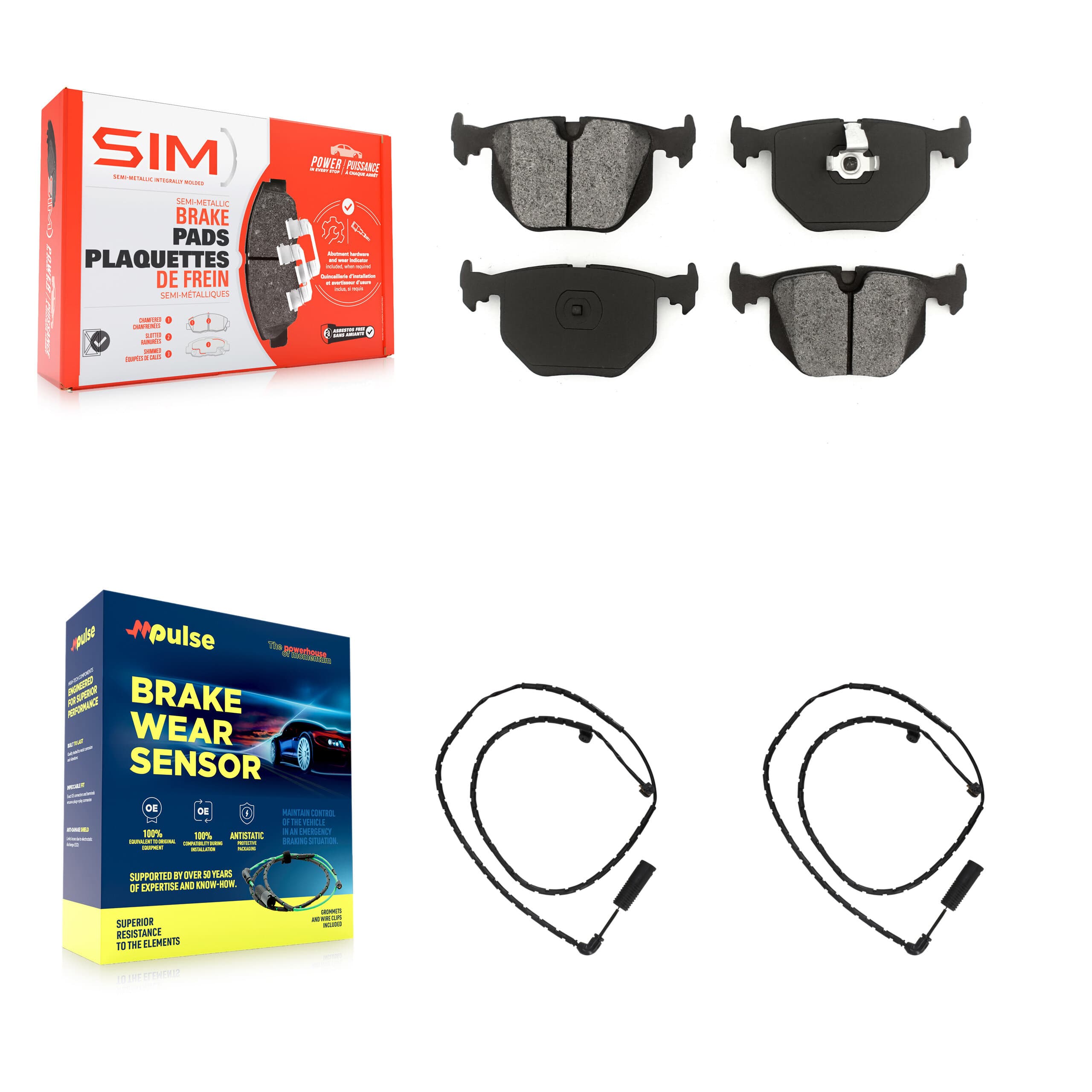 SIM - KSW-100653 - Rear Disc Brake Pad Kits image 1