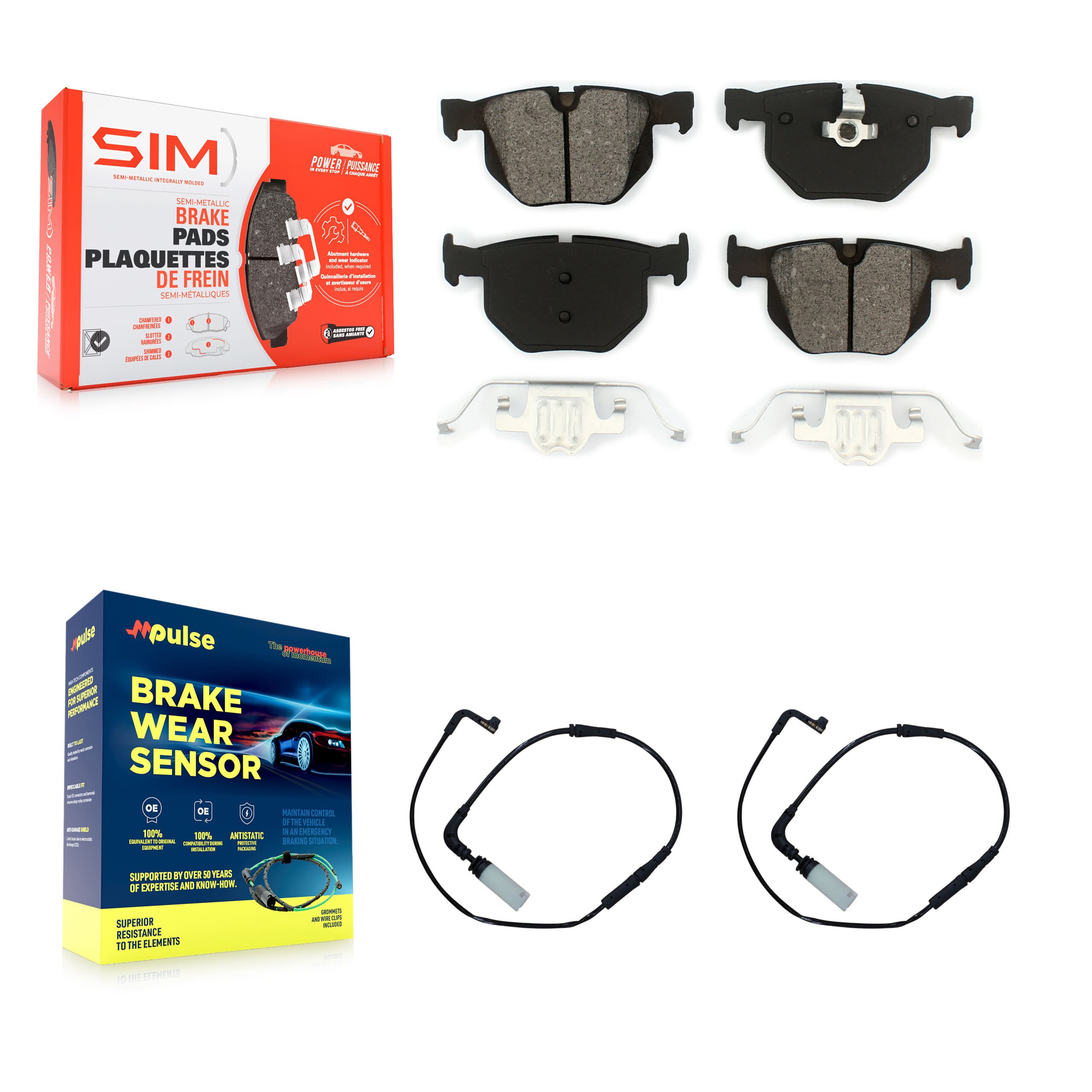 SIM - KSW-100661 - Rear Disc Brake Pad Kits image 1